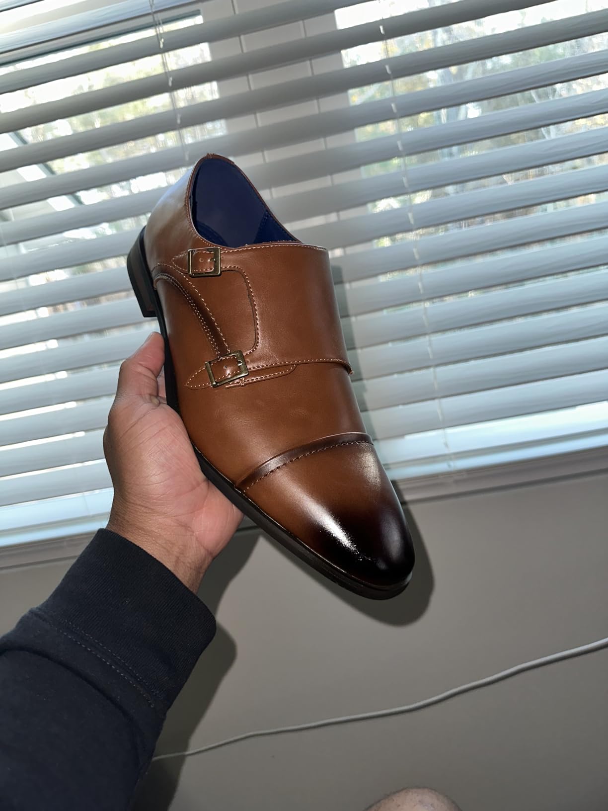 Bruno Marc Men's Dress Shoes Monk Strap Slip on Loafers customer photo 1