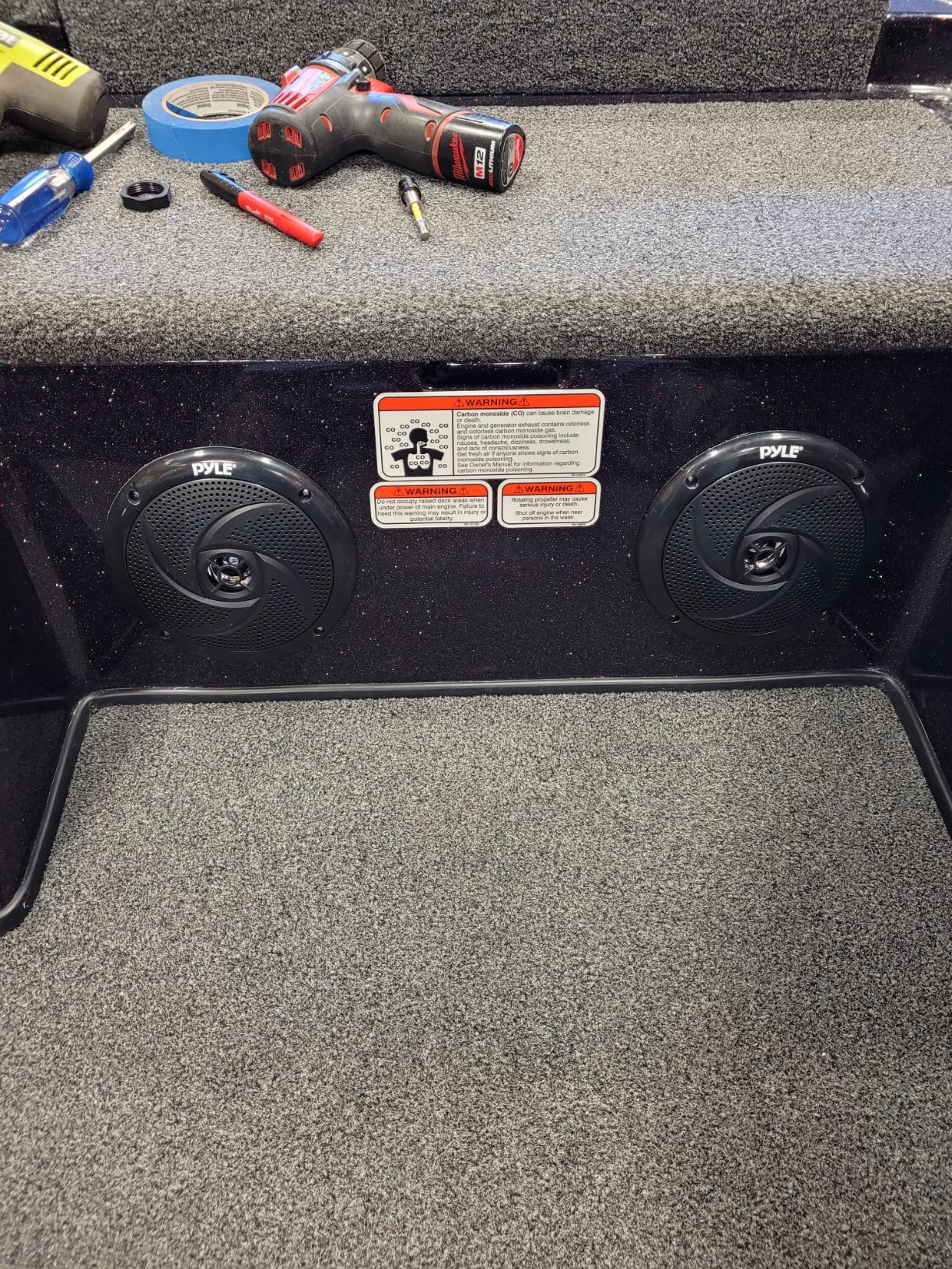Pyle Waterproof RV Speakers - 240W 6.5 Inch 2 Way Low-Profile Marine Speakers, Weather Resistant for Boat, Off-Road Vehicles - 1 Pair (Black) customer photo 1
