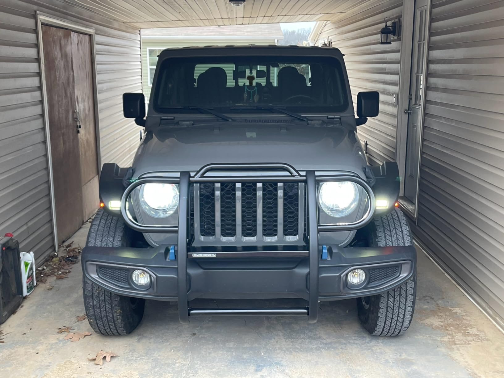 Black Horse Grille brush Bumper Guard Modular Black Compatible with 2020-2024 Jeep Gladiator|2018-2024 Jeep Wrangler(Excl. 21-24 V8 engine and trims)-17JPJLMA customer photo 1