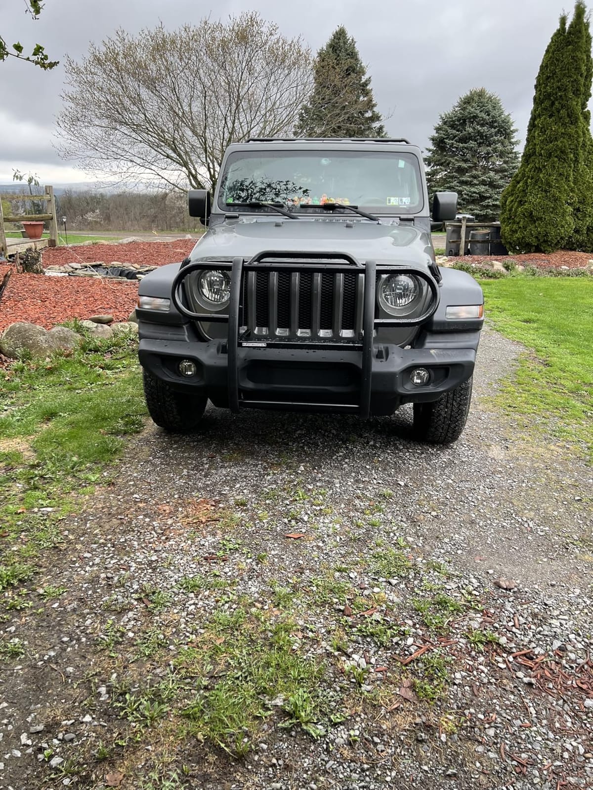 Black Horse Grille brush Bumper Guard Modular Black Compatible with 2020-2024 Jeep Gladiator|2018-2024 Jeep Wrangler(Excl. 21-24 V8 engine and trims)-17JPJLMA customer photo 2