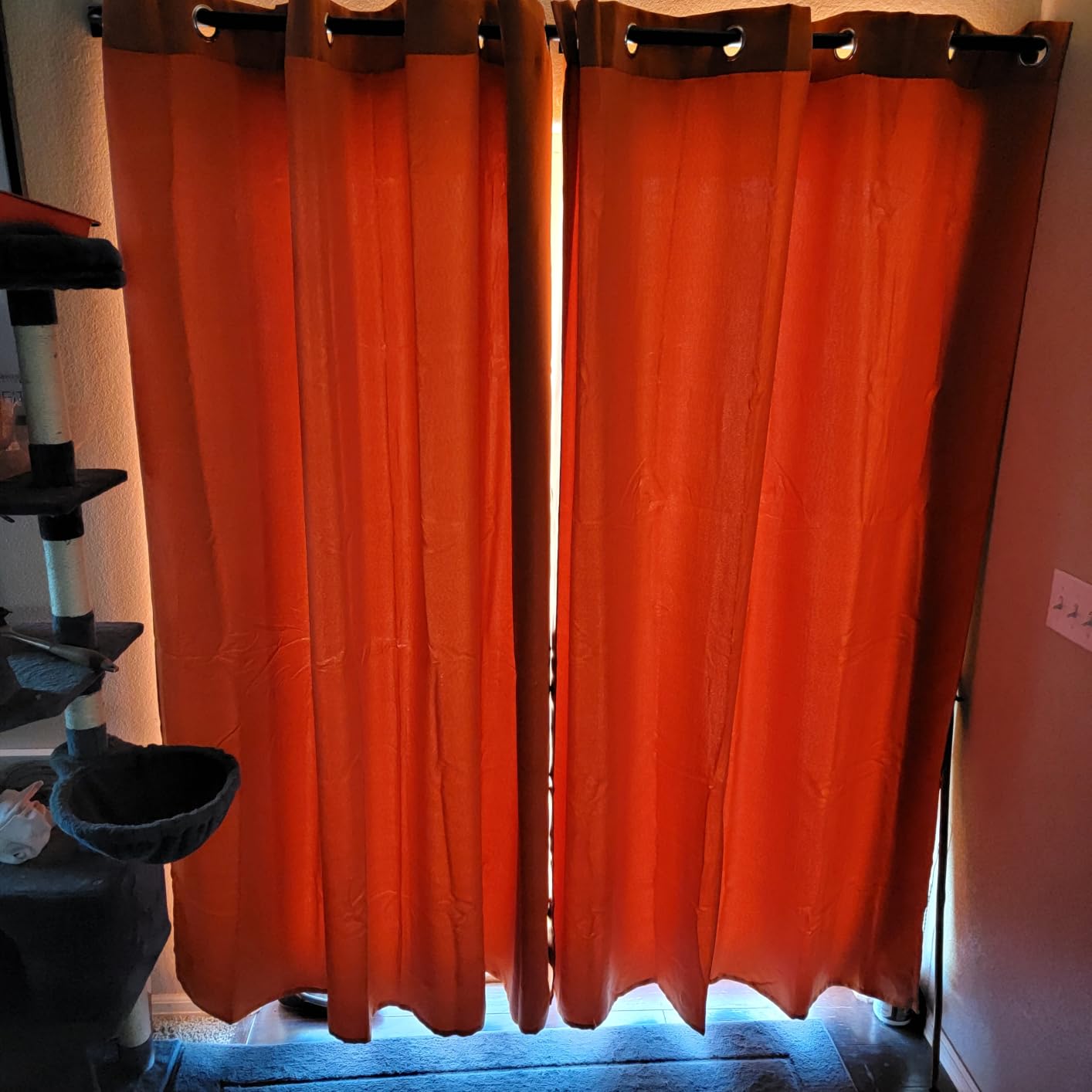 Blackout Curtains 52 x 84 inches Long Black Curtains Set of 2 Panels Thermal Insulated Room Darkening Curtains for Bedroom customer photo 1