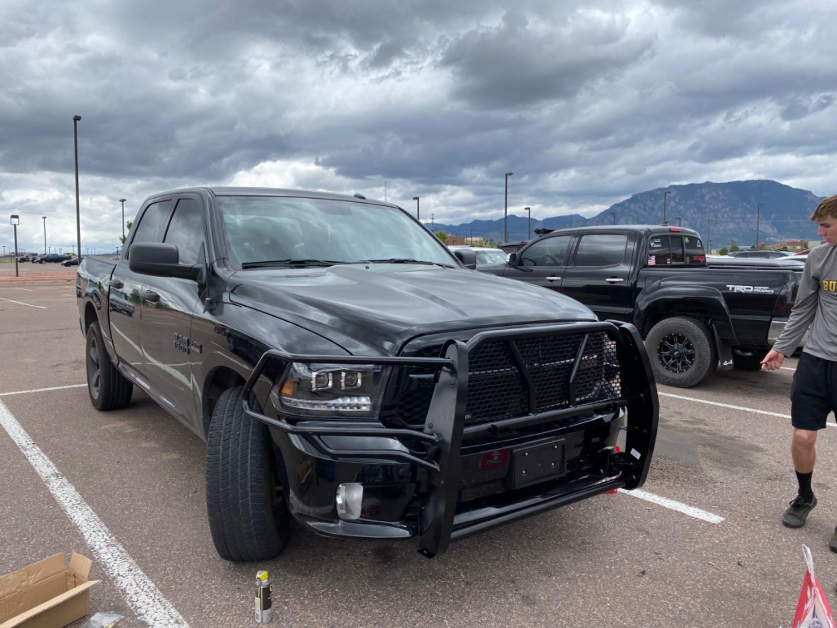 Black Horse RUGGED Heavy Duty Grille Brush Bumper Guard Modular Black Compatible with 2019-2024 Ram 1500 Classic|2011-2018 Ram 1500|2009-2010 Dodge Ram 1500-RU-DORA09-B customer photo 2