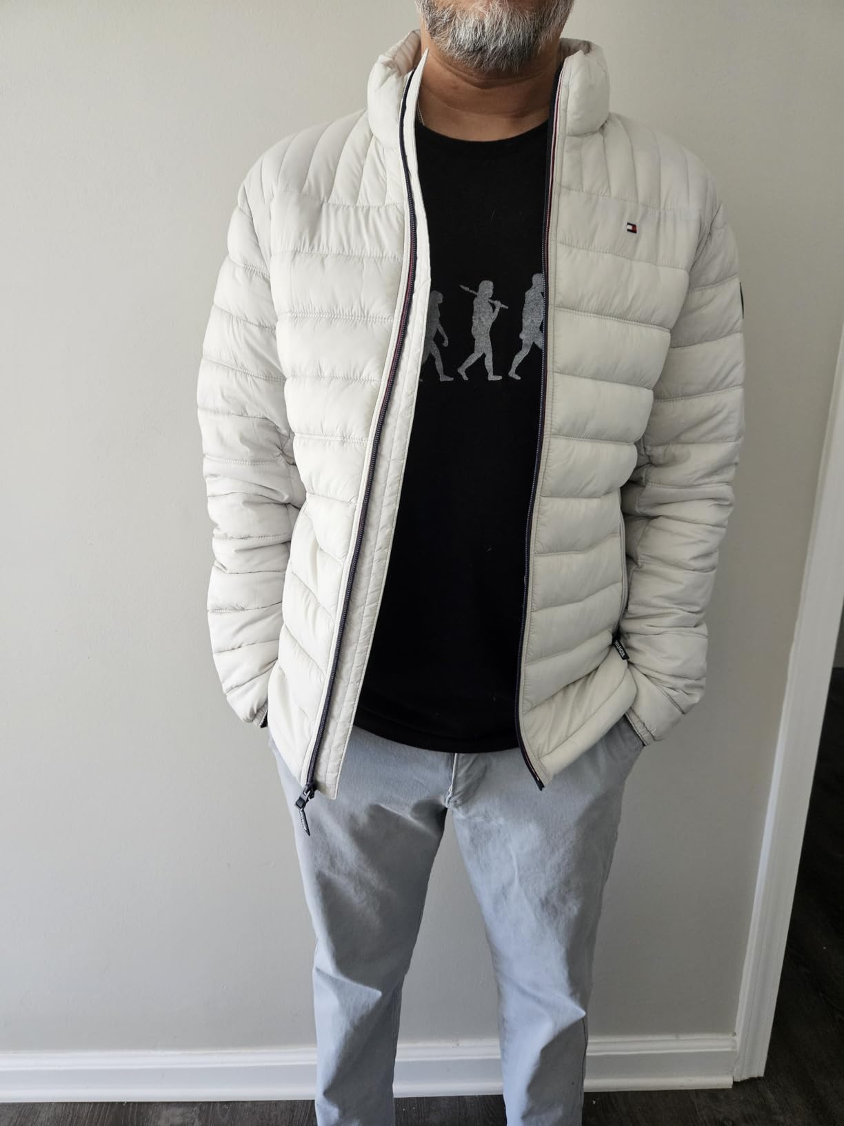 Tommy Hilfiger Mens Embroidered Logo Puffer Jacket customer photo 2