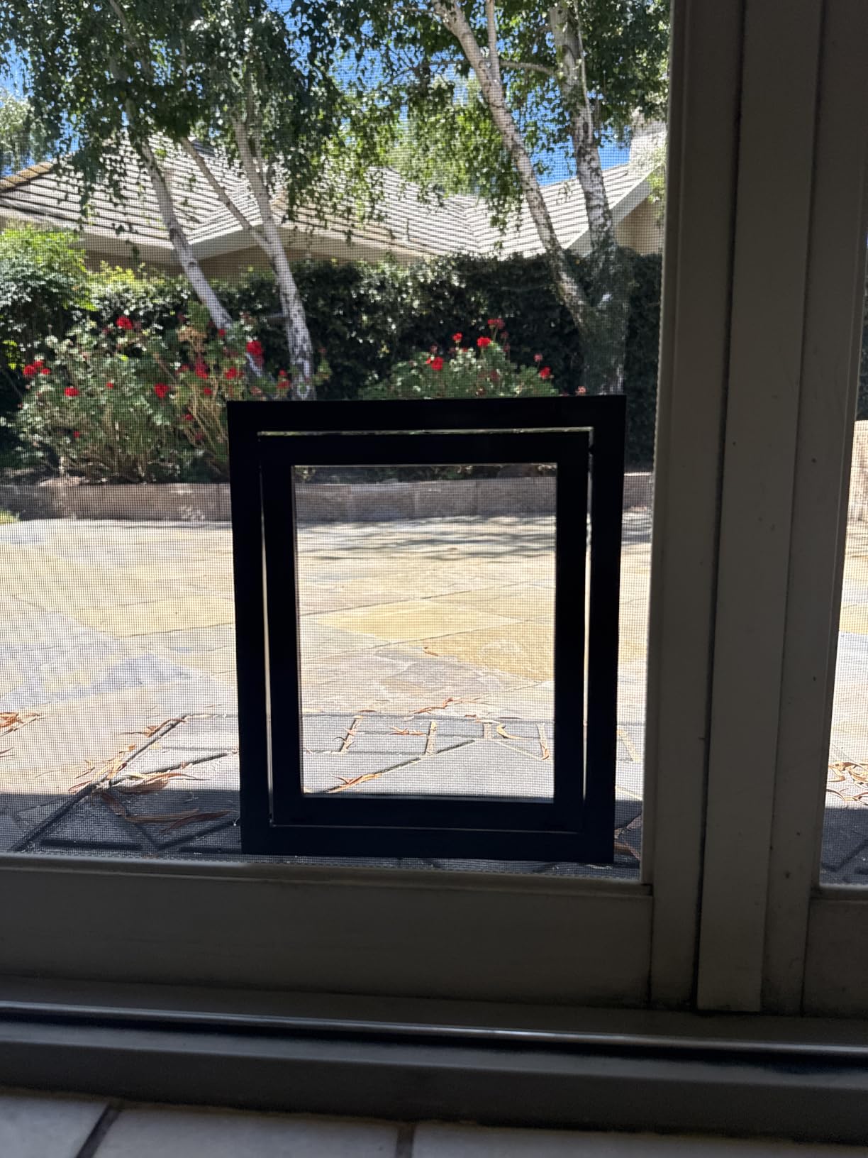 PetSafe Screen Door for Dogs & Cats, Up to 100 lb, Large | For Screen Doors or Porch Screens, Puncture-Resistant Mesh, Sliding Wind-Lock, Quick DIY Snap-in Install customer photo 1