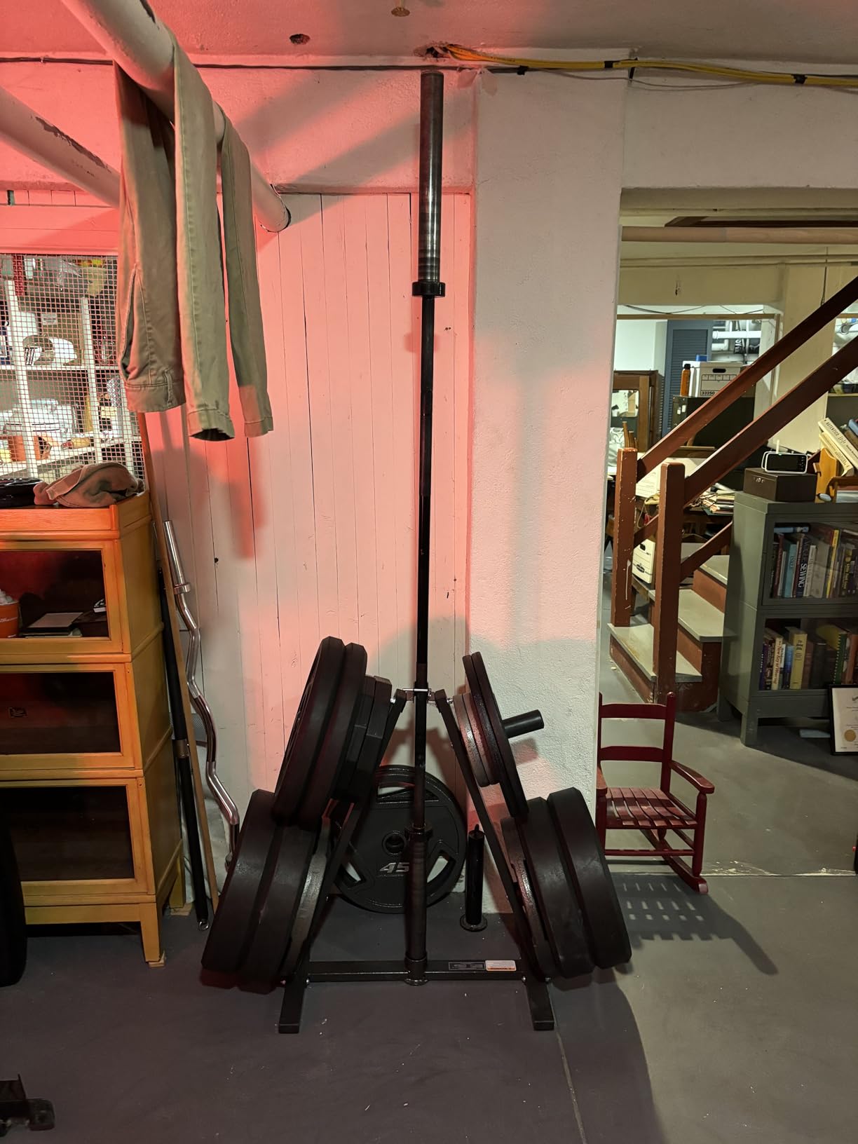 Marcy Olympic Weight Plate Tree for 2-Inch Plates Weight Storage Rack customer photo 1