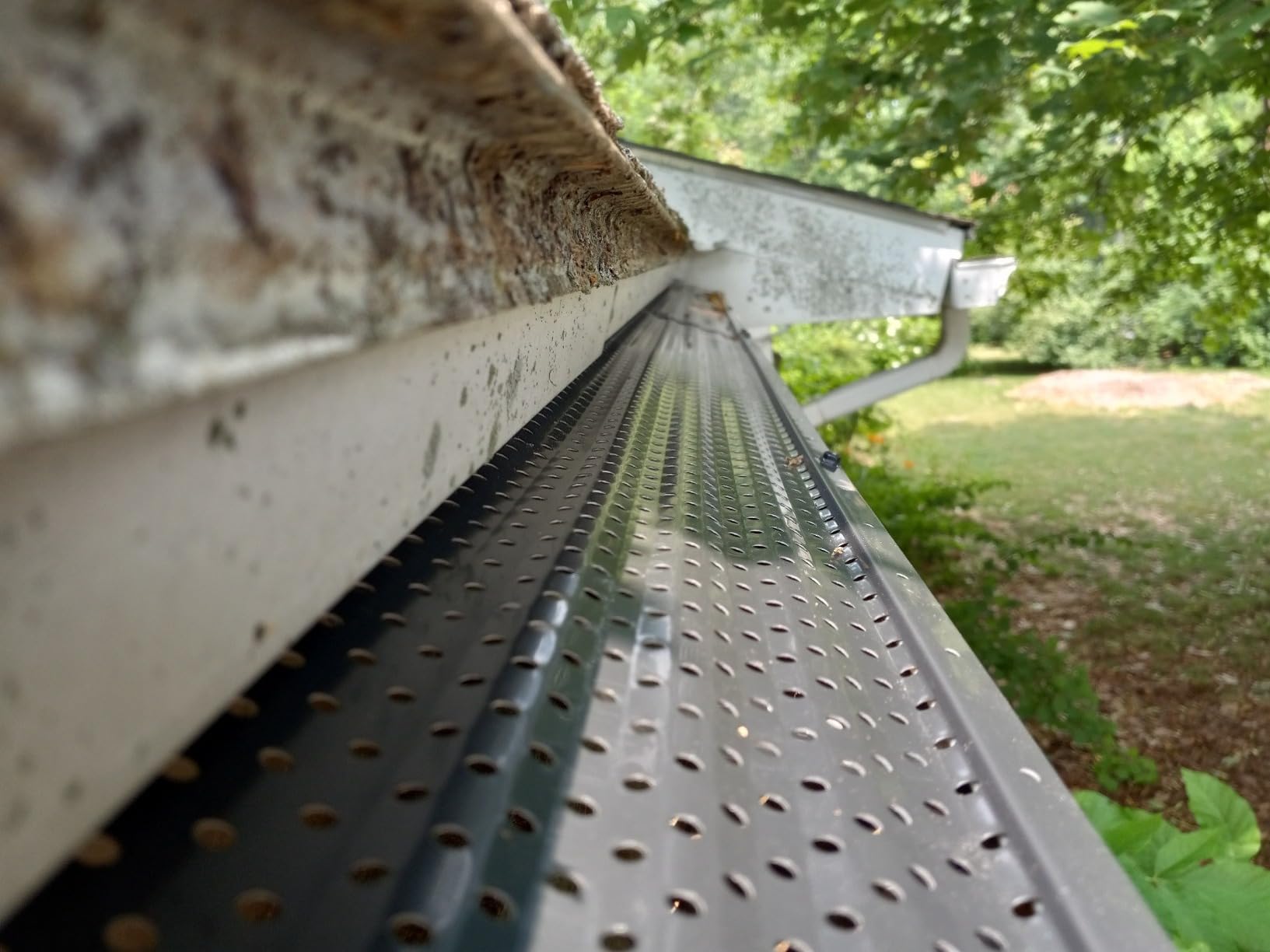 LeafTEK Heavy-Duty Aluminum Gutter Guard System, Fits 5 in, 32 ft, Black | Contractor-Trusted DIY Install Kit with Screws & Driver, Made in USA, Lifetime Replacement Warranty customer photo 2
