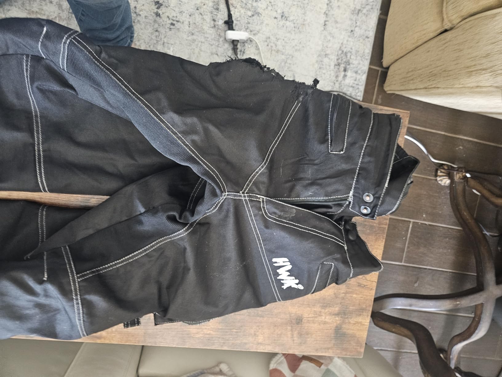 HWK Dual Sport Motorcycle Pants for Men with Water Resistant Cordura Textile Fabric & Impact Protection Armor customer photo 2