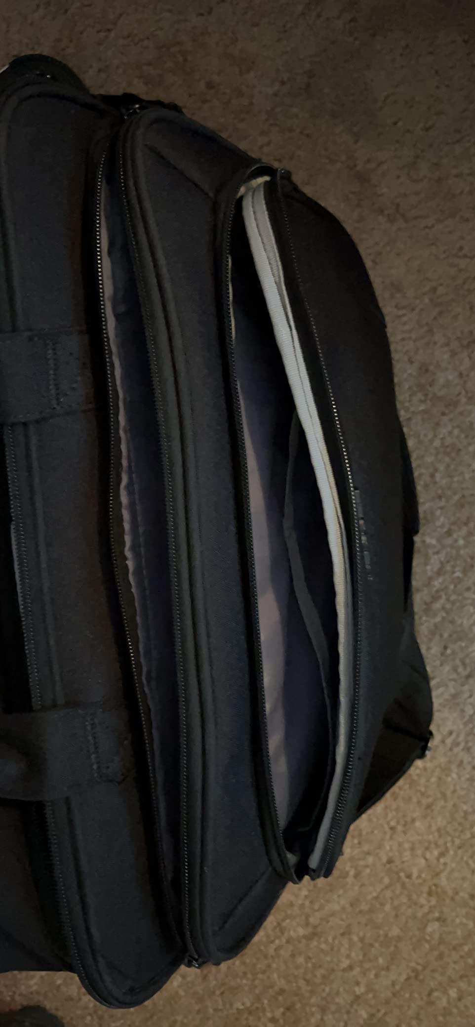 KROSER 17.3 Inch Laptop Computer Briefcase, Water-Repellent Messenger Bag | Expandable design, padded laptop compartment, shoulder and luggage strap for business, travel, men and women-Black customer photo 2