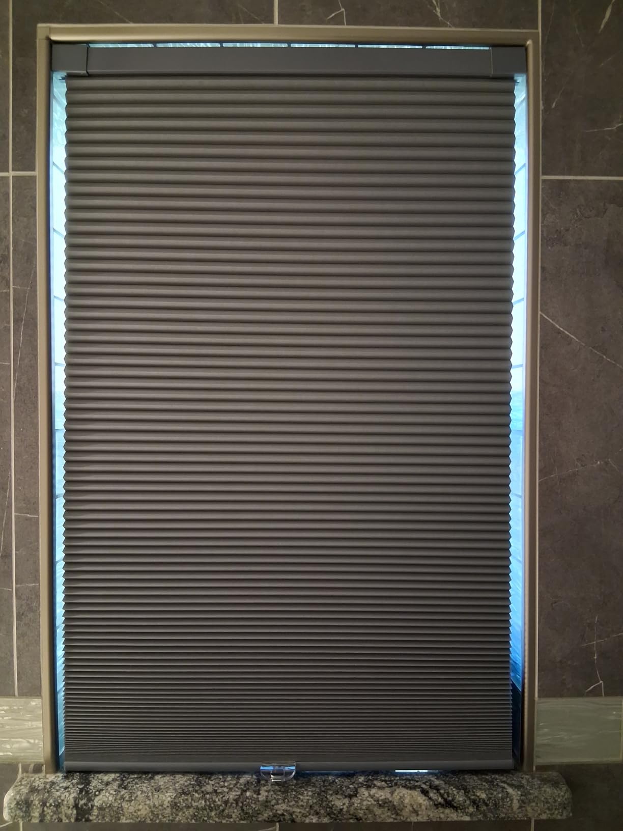 Allesin Cordless Blackout Cellular Shades, Honeycomb Blinds for Windows, Thermal Insulated & Noise Dampening, Room Darkening Window Coverings for Bedroom & Nursery, Blue, 46