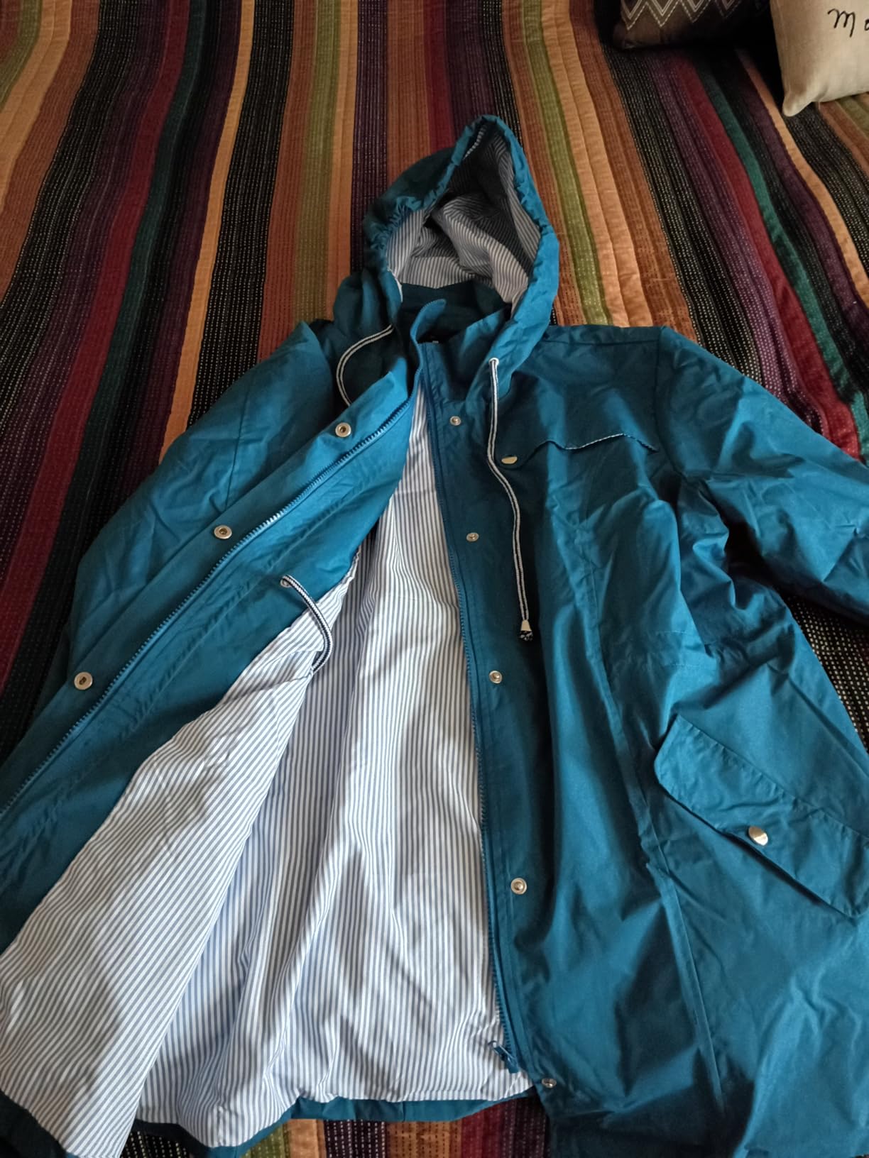 LOMON Raincoat Women Waterproof Long Hooded Trench Coats Lined Windbreaker Travel Jacket S-XXL customer photo 1