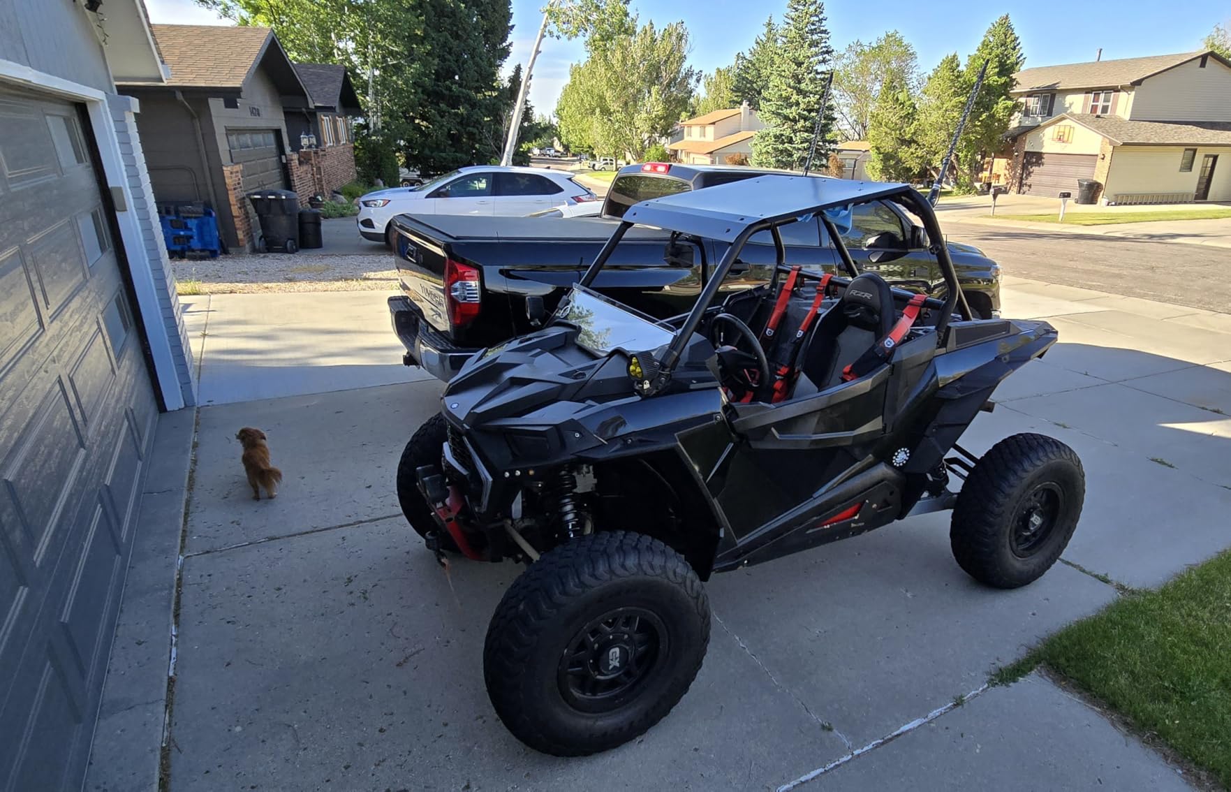 SuperATV Half Windshield for Polaris RZR Models (See Fitment) | Heavy Duty Non-Scratch Resistant | 1/4