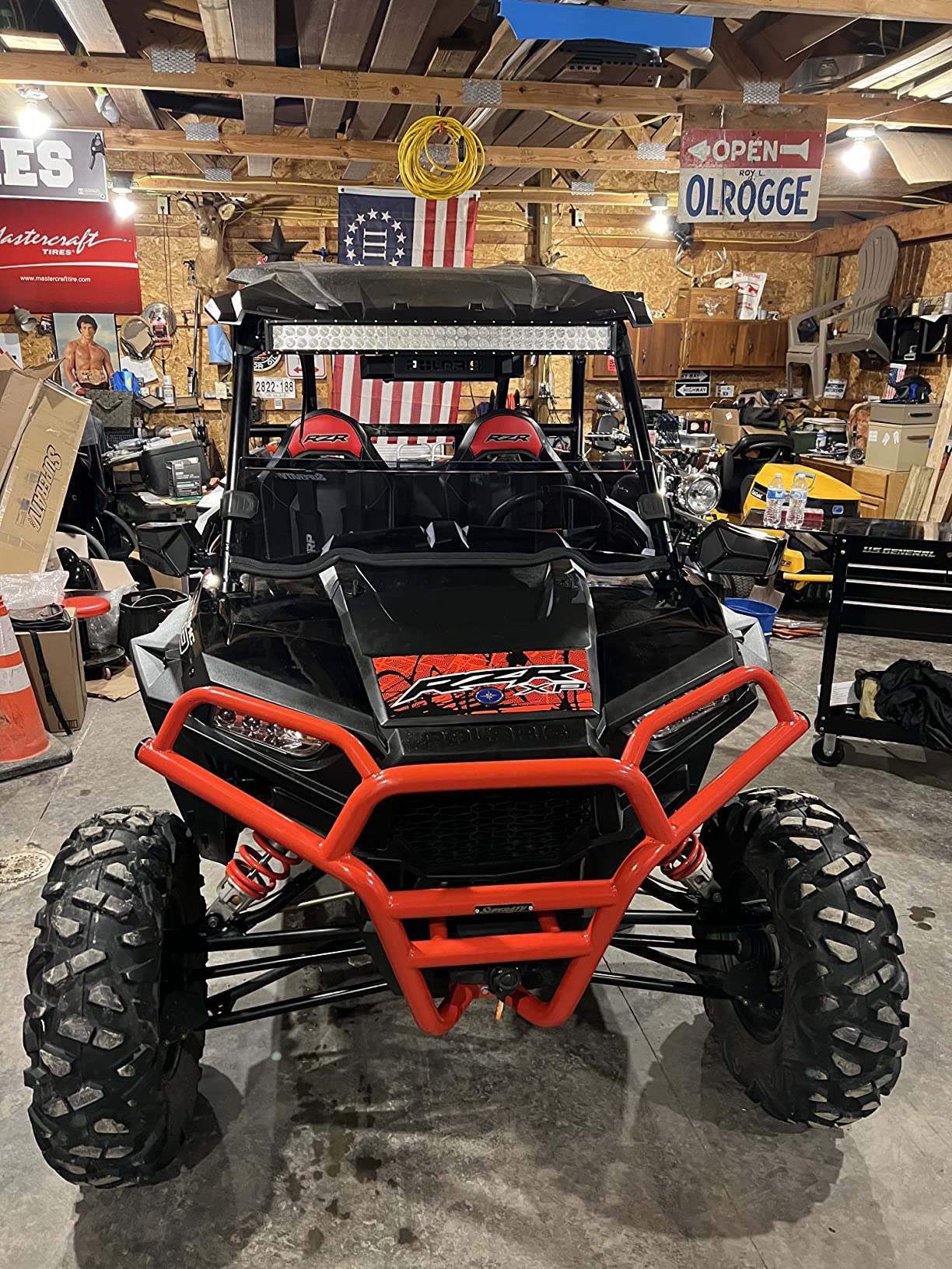 SuperATV Half Windshield for Polaris RZR Models (See Fitment) | Heavy Duty Non-Scratch Resistant | 1/4