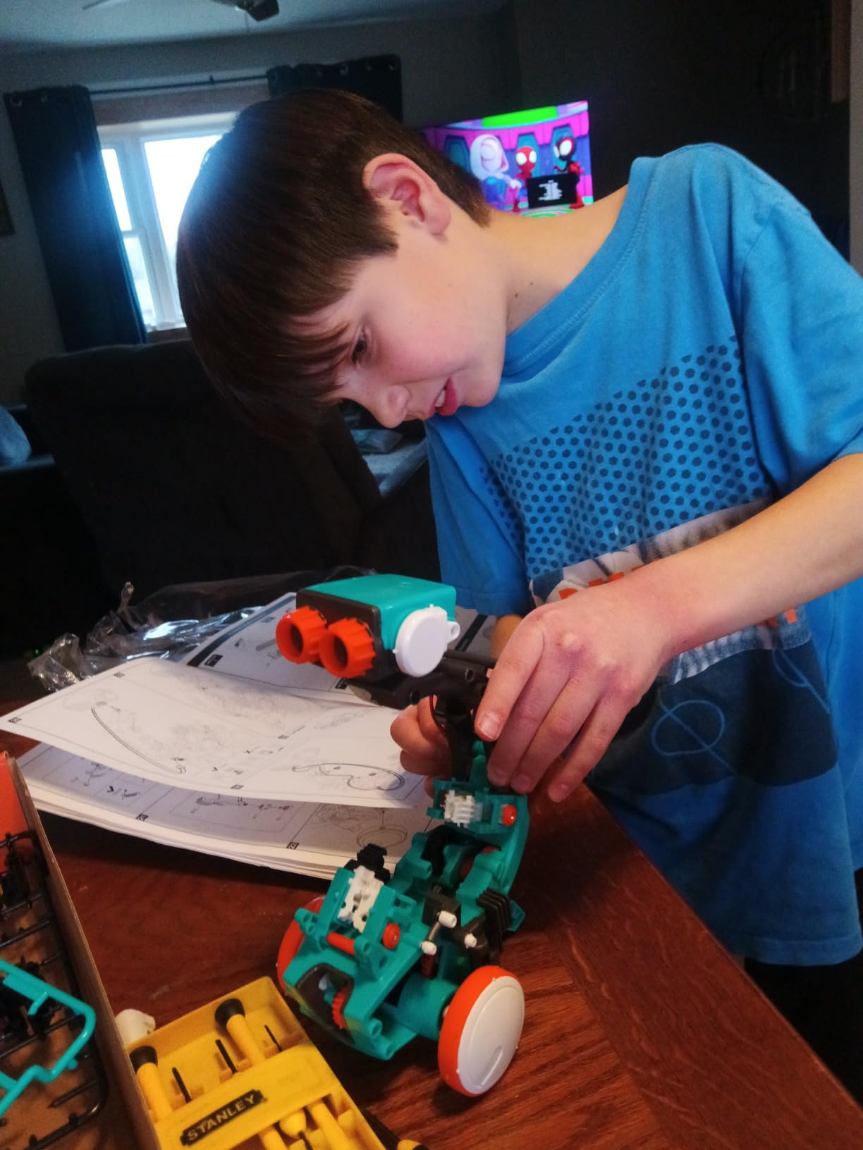 Teach Tech Mech 5, Mechanical Coding Robot, Coding Wheel Makes Robot Throw, Lift, kick, Draw and More, Ages 10 and Older customer photo 1