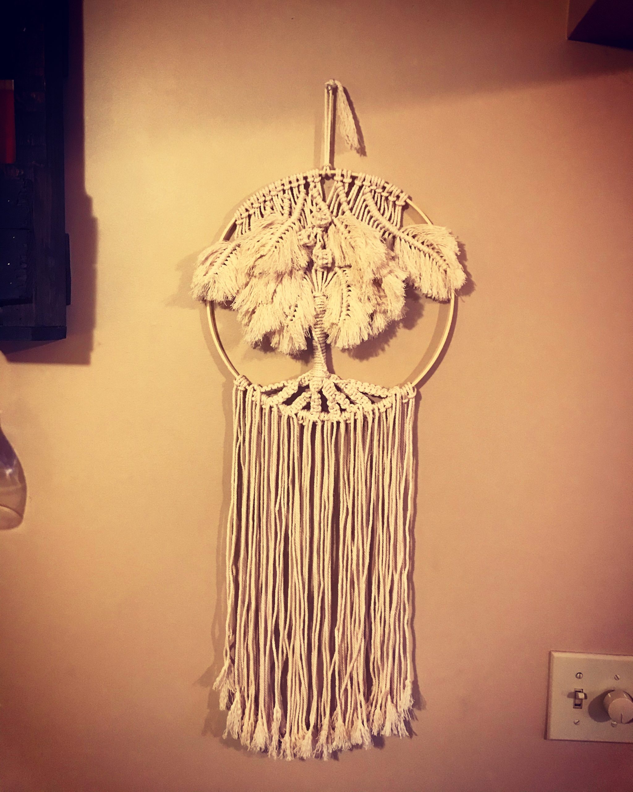 Solid Oak Macrame Wall Hanging Tree customer photo 1