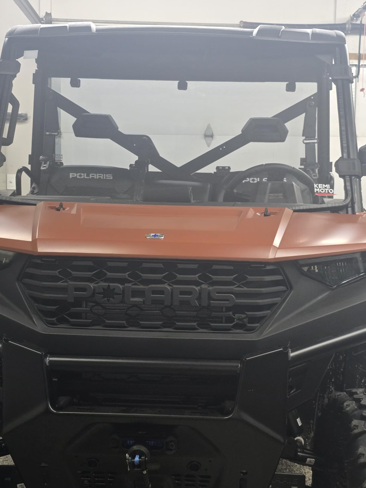 KEMIMOTO Scratch Resistant Front Windshield Compatible with Polaris Ranger XP 1000/Crew 2017-2026, Ranger 1000/Crew 2020-2026, Ranger XP 900/Crew 2013-2019 customer photo 1