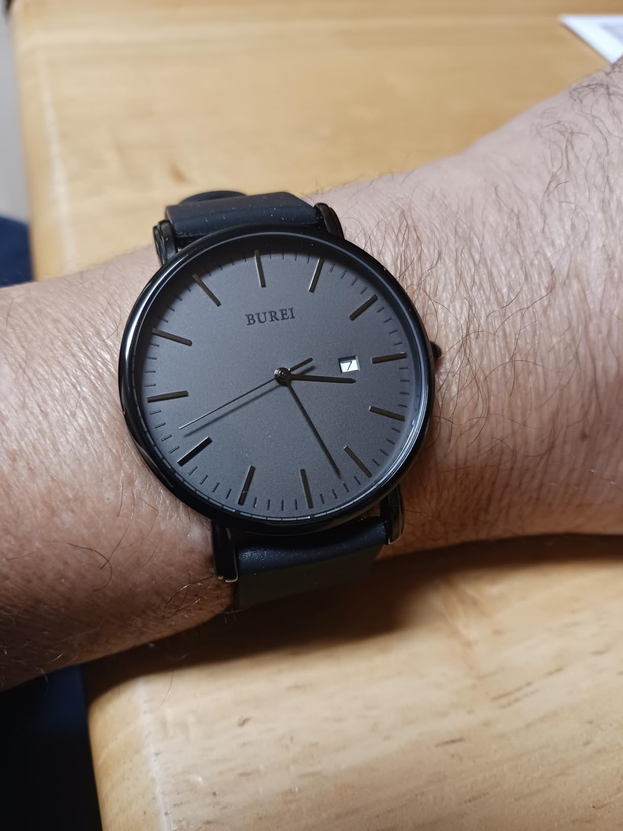 BUREI Men Wrist Watches Fashion Minimalist Thin Analog Quartz Waterproof Watches for Men, Refined Gifts for Men, Boyfriend, Husband, Dad customer photo 2