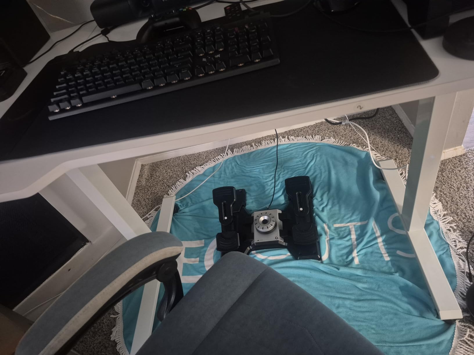 Logitech G Pro Flight Rudder Pedals | Self-centering mechanism, differential toe brakes, adjustable tension dial, part metal, PC compatible customer photo 1