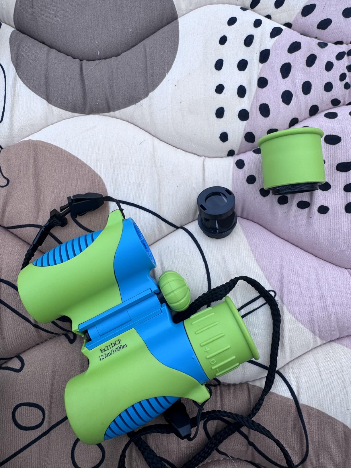 Binoculars for Kids, Girls or Boys Real Kids Binoculars in Vibrant Green Blue - Includes Sticker Book with 40 Bird Species - Small Toys for Toddlers customer photo 2