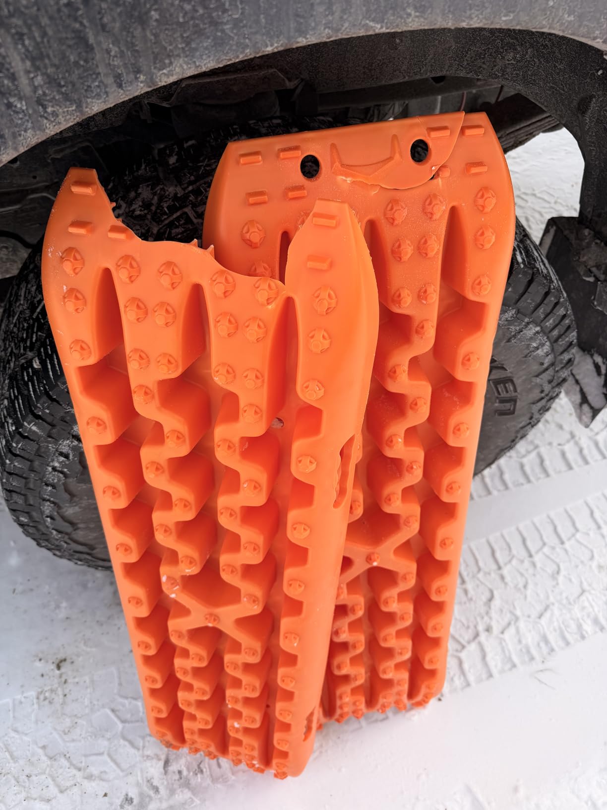 X-BULL New Recovery Traction Tracks Sand Mud Snow Track Tire Ladder 4WD (Orange, 3gen) customer photo 1