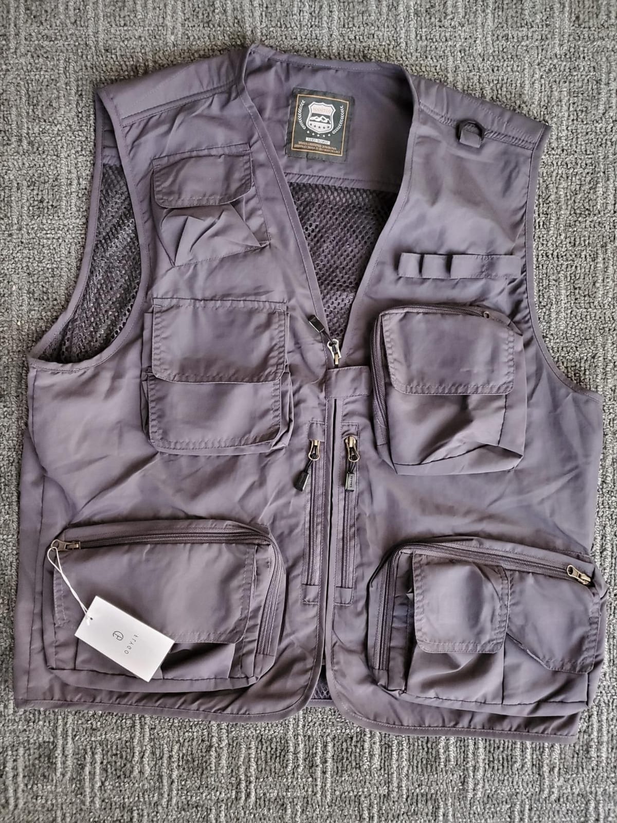 Flygo Men's Casual Lightweight Outdoor Fishing Work Safari Travel Photo Cargo Vest Jacket Multi Pockets customer photo 1