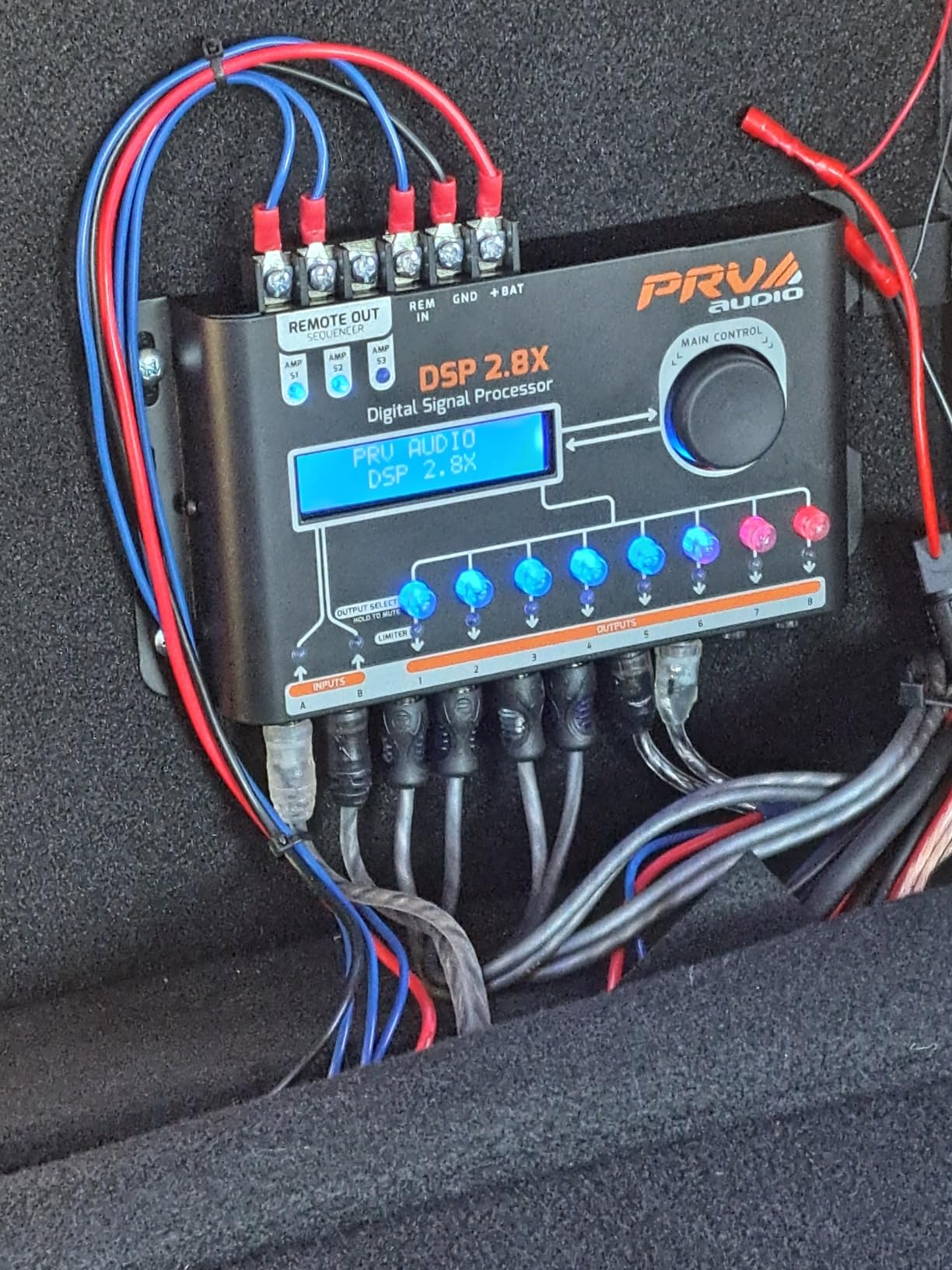 PRV AUDIO Car Audio DSP 2.8X Digital Crossover and Equalizer 8 Channel Full Digital Signal Audio Processor DSP with Sequencer Remote Relay customer photo 2
