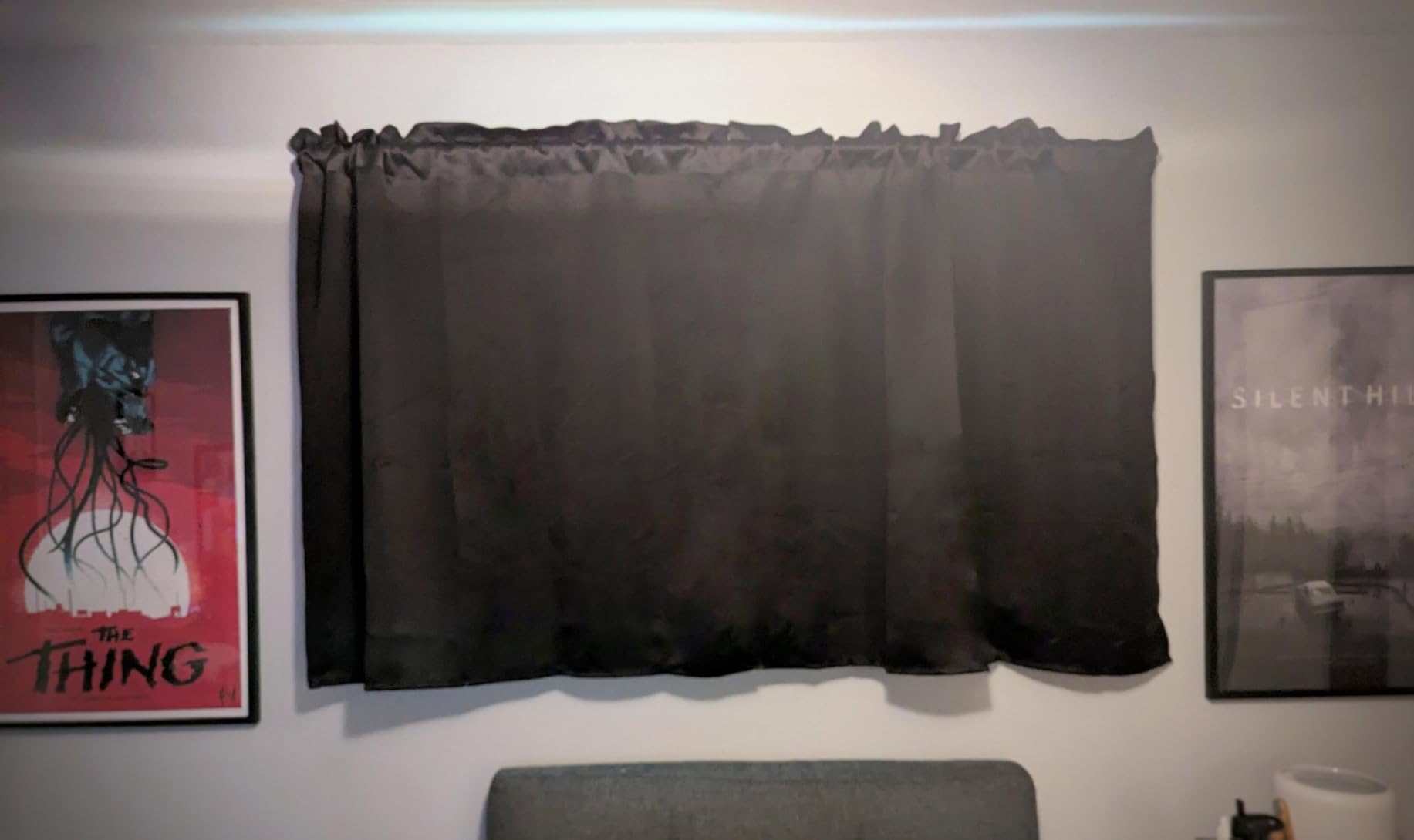 DWCN Blackout Curtains for Bedroom 63 Inch Length 2 Panels Set, Solid Thermal Insulated Energy Saving Rod Pocket Window Treatment Curtains Blackout Drapes (W42 x L63 Inch, Dark Grey) customer photo 2