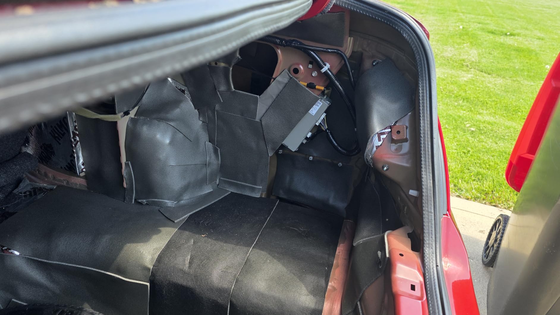 Noico Red 150 mil 36 sqft Car Sound Insulation, Heat and Cool Liner, Self-Adhesive Closed Cell Deadening Material (PE Foam Sound Deadener) customer photo 2