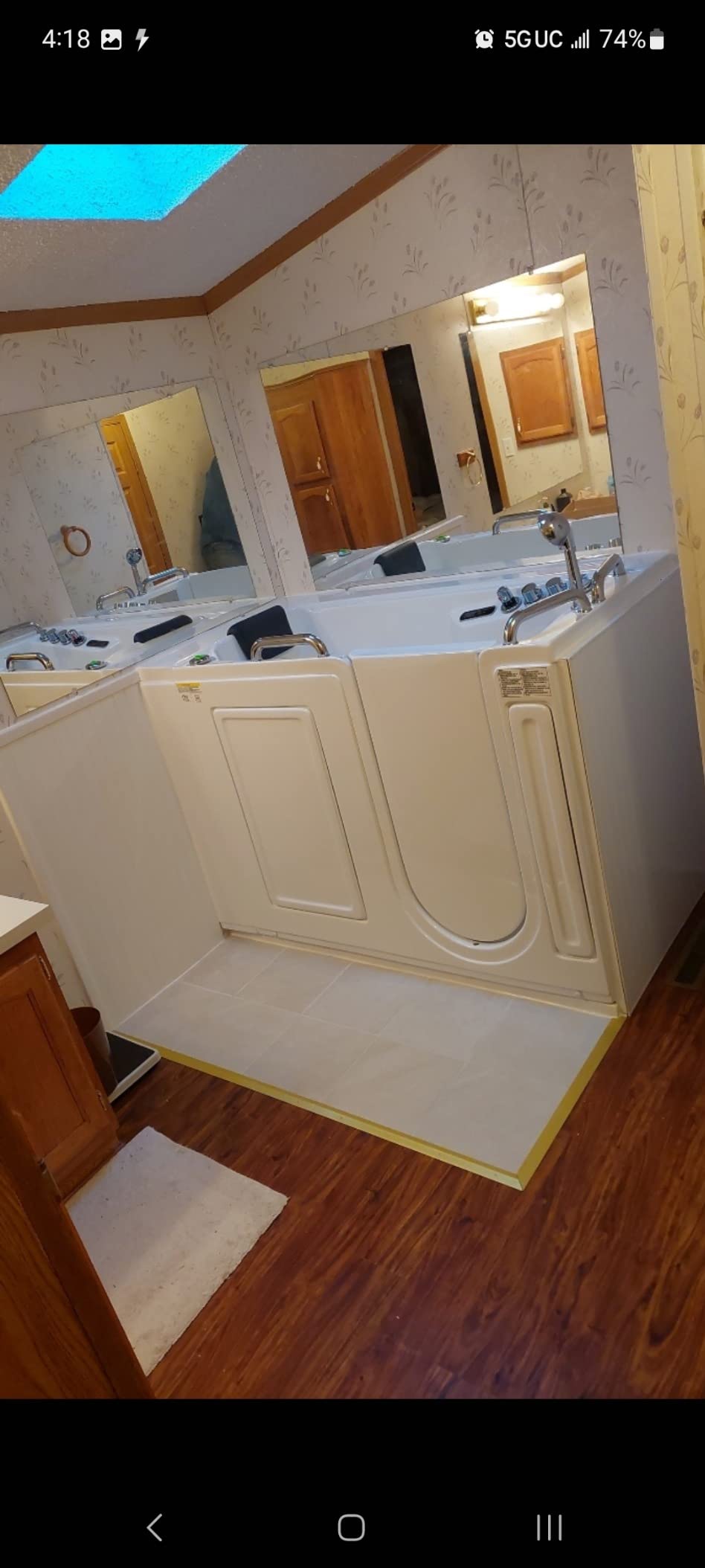 ANZZI Walk In Tub, 27 X 53 In, Left Drain, 12 Whirlpool & 18 Air Jets | Soothing Hydrotherapy Targeted 12 And 18 Acu Stream Work, Integrated Grab Bars Slip Resistant Flooring customer photo 1