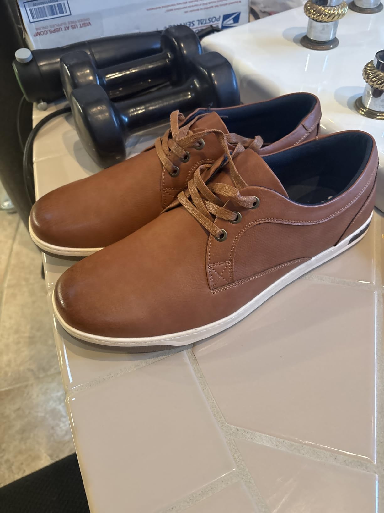 Jousen Men's Business Casual Shoes Dress Sneakers | Breathable Comfortable Pu Leather Wedding Lightweight Walking Skate Shoes For Casual And Business customer photo 2