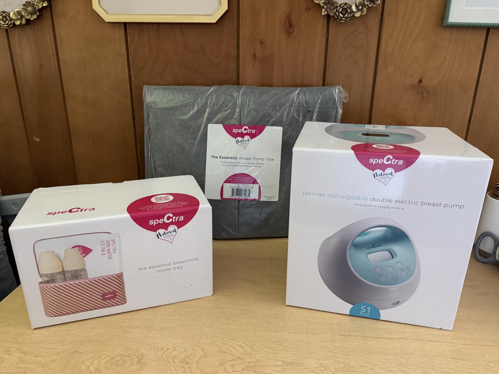 Spectra Baby S1 Plus Premier Portable Rechargeable Electric Breast Pump with Tote Bag, Breast Milk Bottles and Cooler customer photo 2