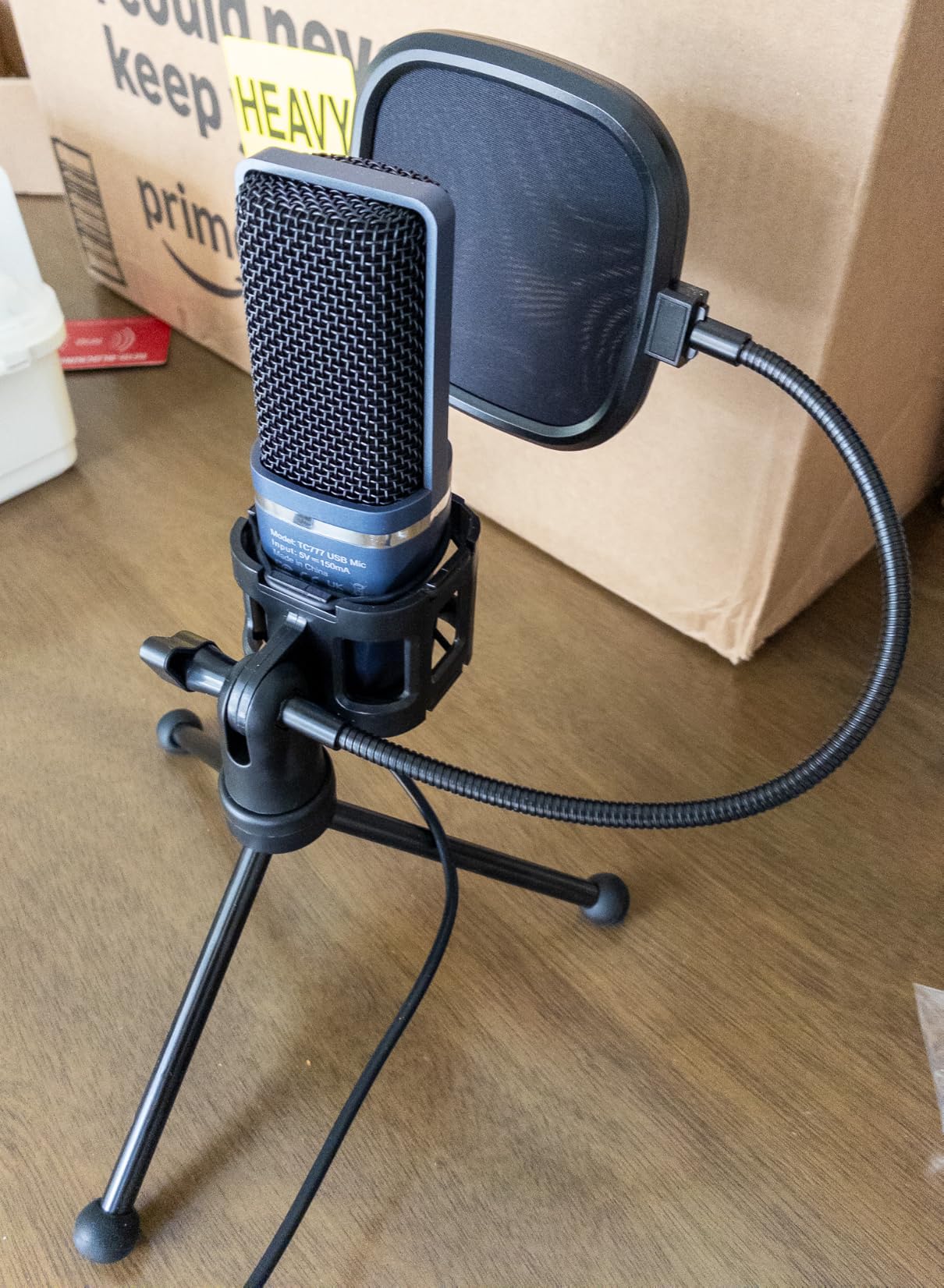 TONOR TC-777 Podcast Microphone, USB Computer Microphone, Cardioid Condenser PC Mic with Tripod Stand and Pop Filter for Podcasting, Streaming, Vocal Recording, Compatible with PC & Laptop, PS4/5 customer photo 2