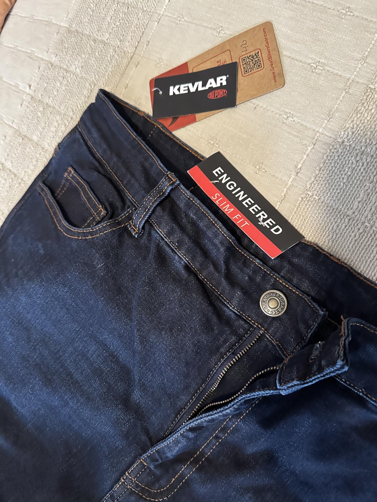 GREAT BIKERS GEAR - Men Engineered Protective Jeans Aramid Lining Motorcycle Biker Trousers Reinforced Protection Lining Knee customer photo 2