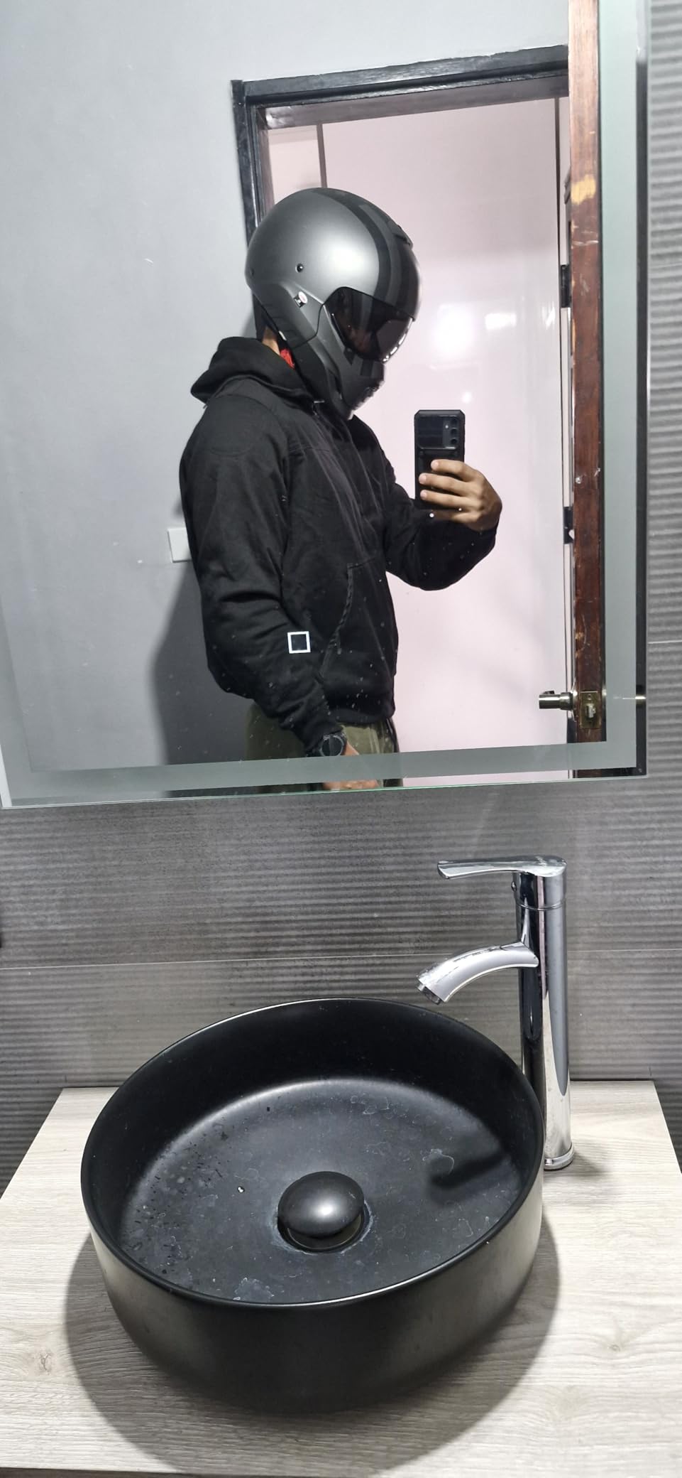 Milwaukee Leather Men's Streetguard Riding Hoodie - Aramid Reinforced with CE Shoulder and Elbow Armor - Large Black customer photo 2
