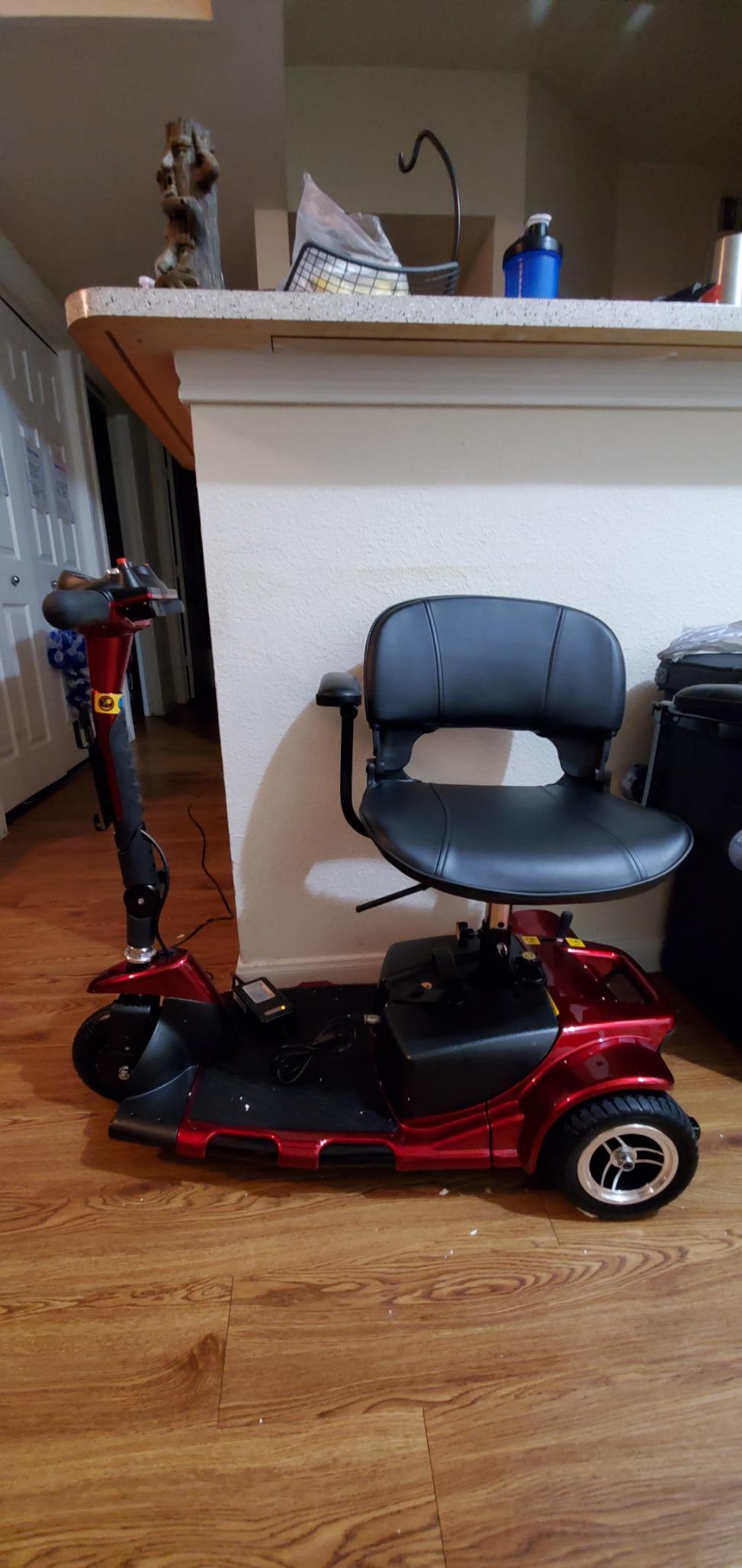 Vive 3 Wheel Mobility Scooter - Electric Powered Mobile Wheelchair Device for Adults - Folding, Collapsible and Compact for Travel - Long Range Power Extended Battery with Charger and Basket Included customer photo 1