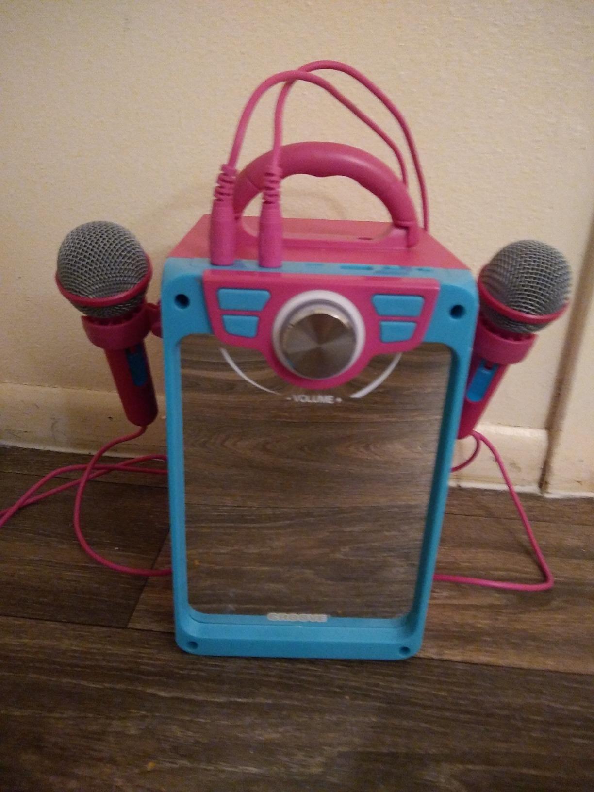 Rechargeable Pink Karaoke Machine, 2 Microphones, Bluetooth, Girls Ages 8+ | Portable Karaoke Set with Speaker, AUX/USB, Best Birthday Gift for Girls customer photo 1