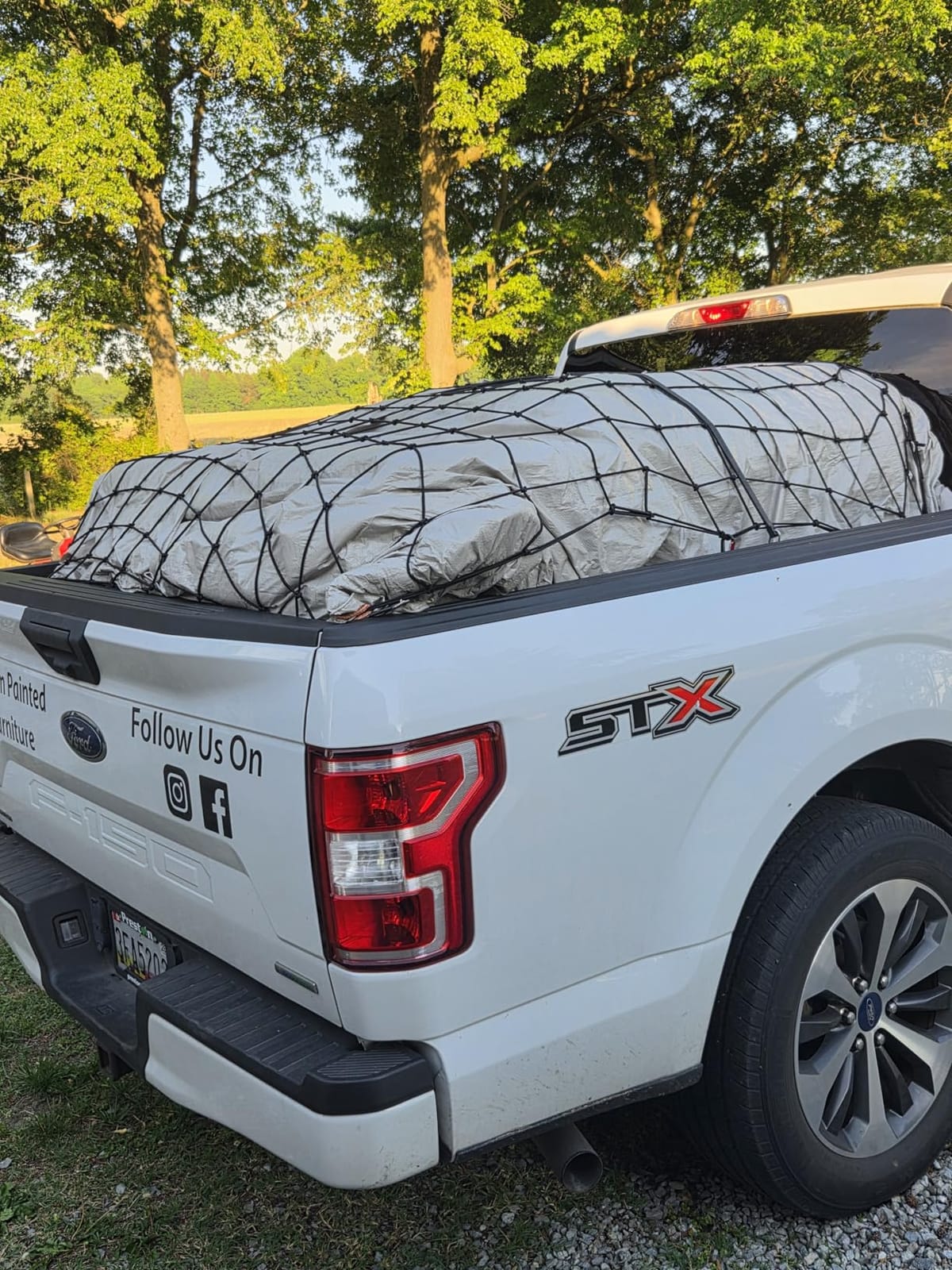 Cargo Net for Pickup Truck Bed - Truck Bed Net with 12 Metal Carabiners | Double thick heavy duty bungee mesh accessory with strap hooks 4'x6', stretches to 8'x12' customer photo 1