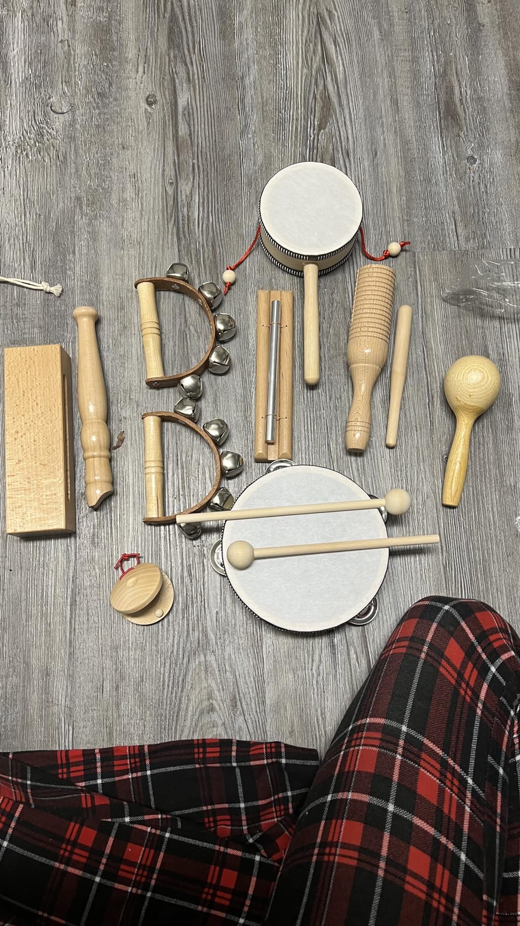 Stoie's Wooden Musical Instruments for Kids Ages 3+, Montessori Music Toy Set for Kids with Drum, Tambourine, Maracas, Bells & Flute, Educational Preschool Toys for Boys & Girls customer photo 2