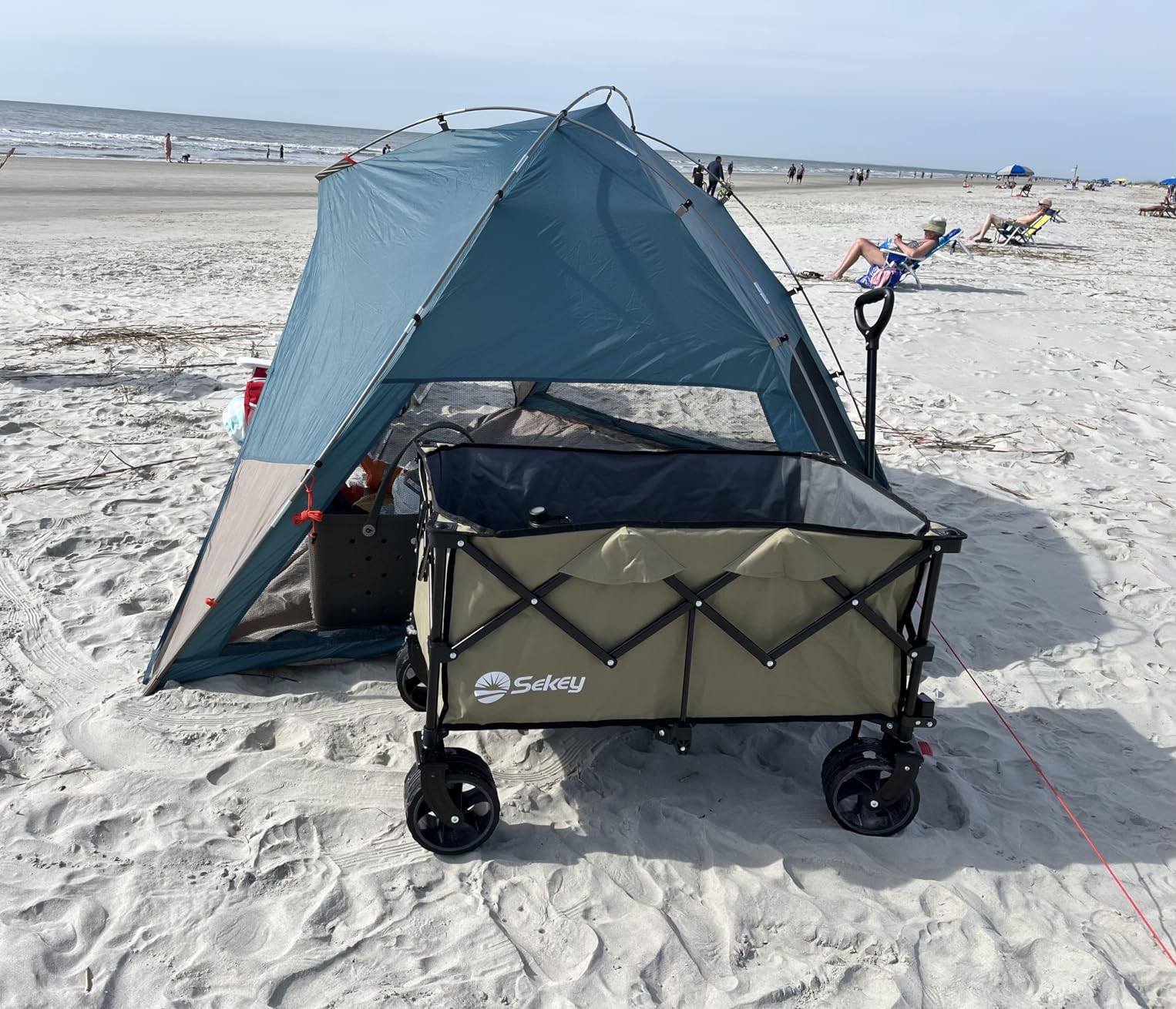 Kelty Cabana - Beach Cabana with Adjustable Side Walls and Windows, Easy Fast Setup, Sturdy Frame, Shade and Sun Protection customer photo 1