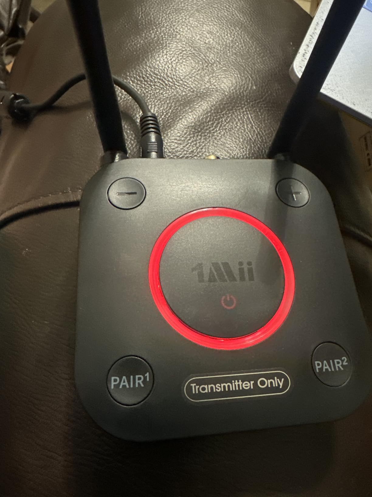 1Mii B06TX Bluetooth 5.3 Transmitter for TV to 2 Wireless Headphone/Speaker | aptX Low Latency/HD, Bluetooth Adapter for TV w/Volume Control, Optical/Coaxial/AUX/RCA Audio Inputs, Plug n Play customer photo 2