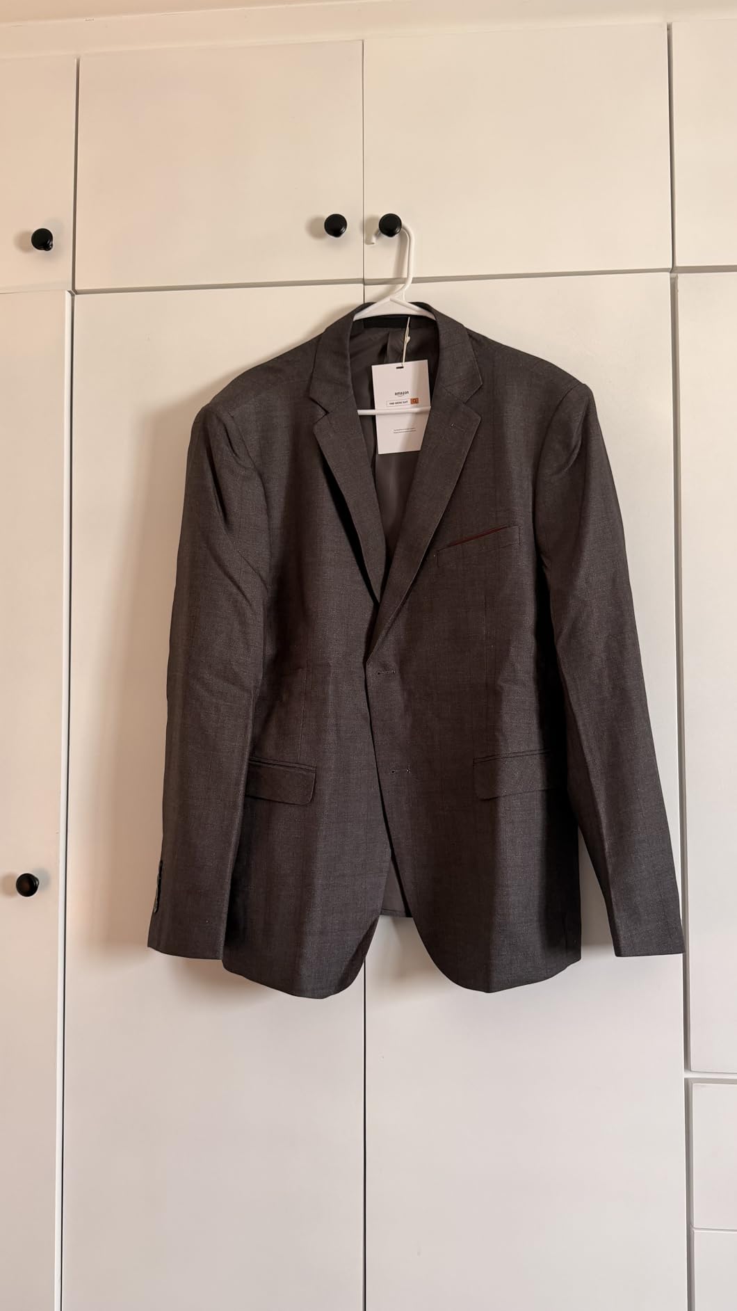 Men's 3 Piece Suit Set with Tie, 2 Button Slim Fit Solid Blazer Jacket Vest Pants, Business Wedding Party Suits for Men customer photo 2