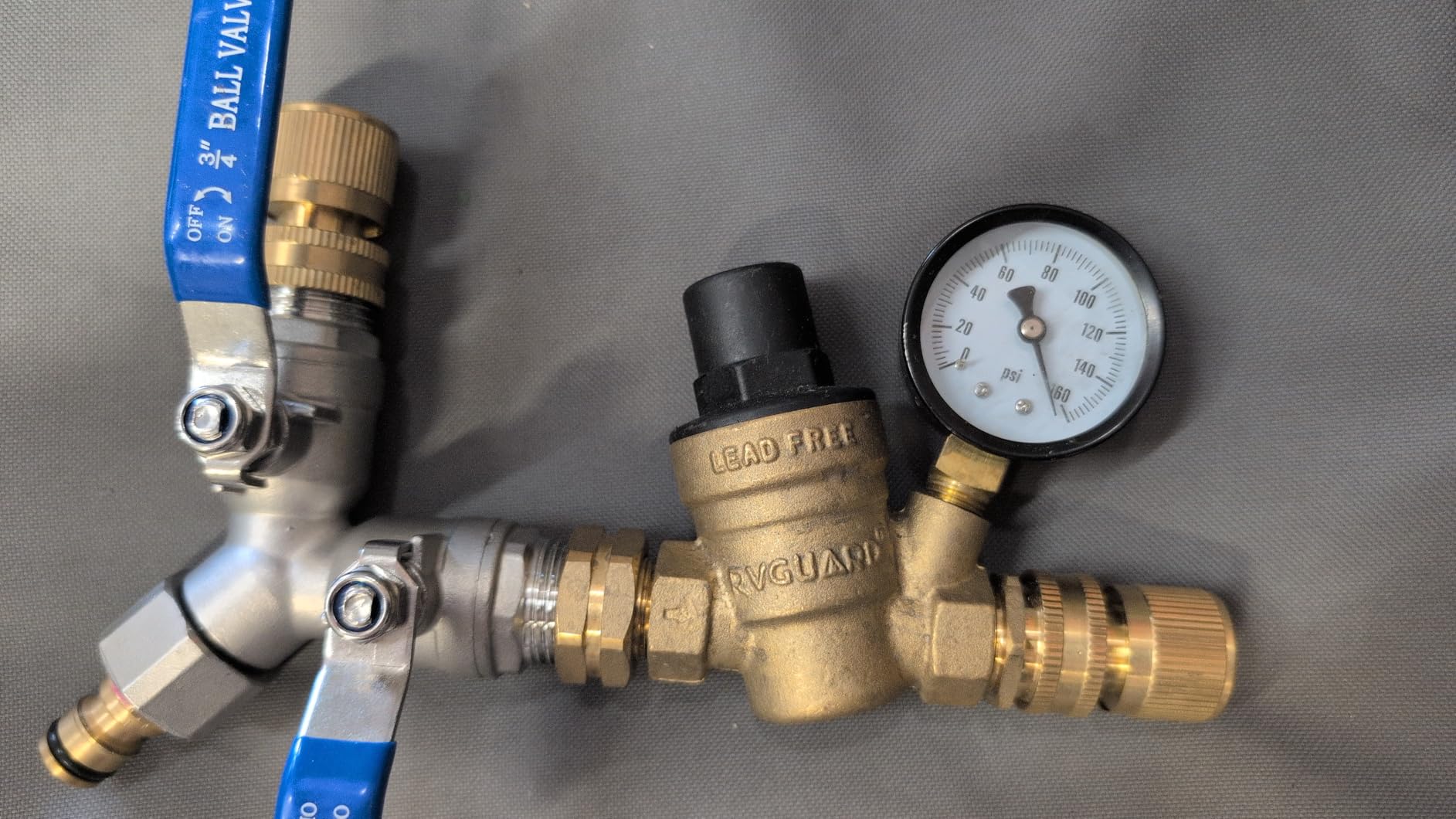 RVGUARD RV Water Pressure Regulator Valve, CSA Approved, Lead-Free Brass | Adjustable Water Pressure Reducer with Gauge, With Inlet Screen Filter, For RV Camper Travel Trailer customer photo 1