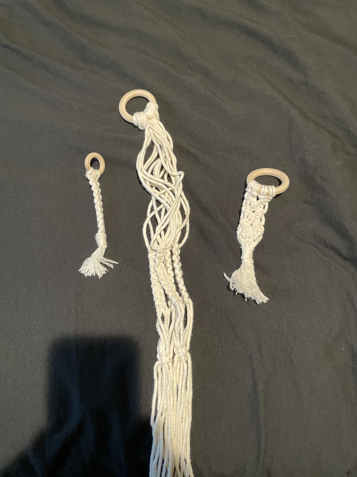 Easy Macrame Kits for Adults Beginners with Instruction Book | Supplier Wood Beads,Rings,Wooden Dowel for Macrame Plant Hangers ,Boho Wall Hanging for Starters Christmas Crafts for Adults customer photo 1