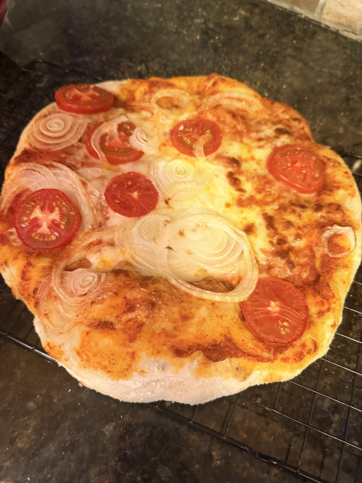 Hans Grill Circular Pizza Stone, 15 Inch Cordierite Stone with Wooden Peel | For Oven Baking & BBQ Grilling, Heat Resistant to 1112F, Bakes Pizza, Bread, Pastry and Calzone, Includes Free Wooden Peel customer photo 1
