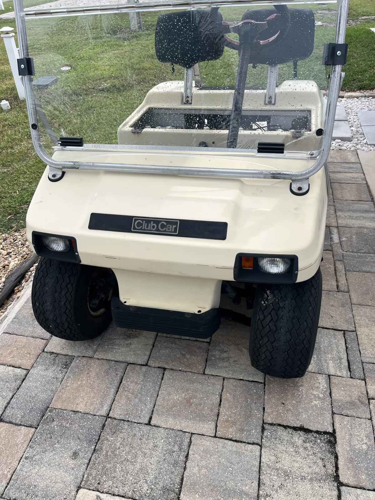 ECOTRIC Front Brush Guard Bumper Compatible with 1981-Up Club Car DS | Compatible with 1981+ Club Car DS Gas and Electric Models, Tubular Front Bumper, Black customer photo 1