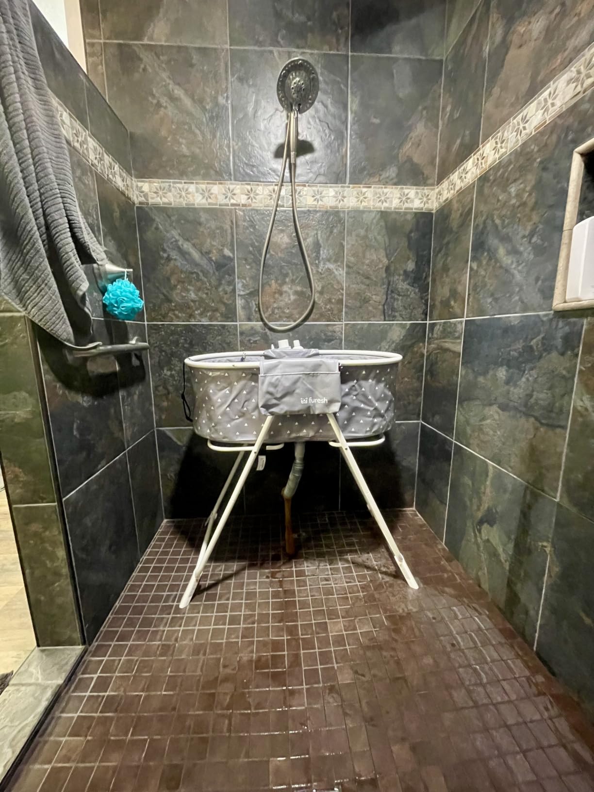 Portable Foldable Dog Bathtub for Small & Medium Dogs - Lightweight Aluminum Frame customer photo 1