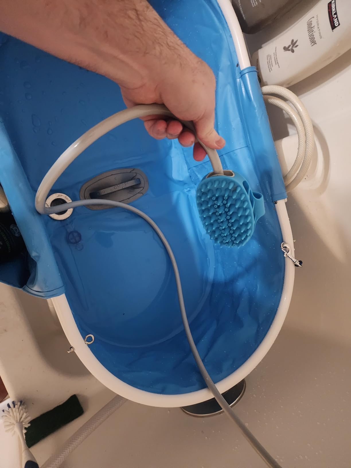 Portable Foldable Dog Bathtub for Small & Medium Dogs - Lightweight Aluminum Frame customer photo 2