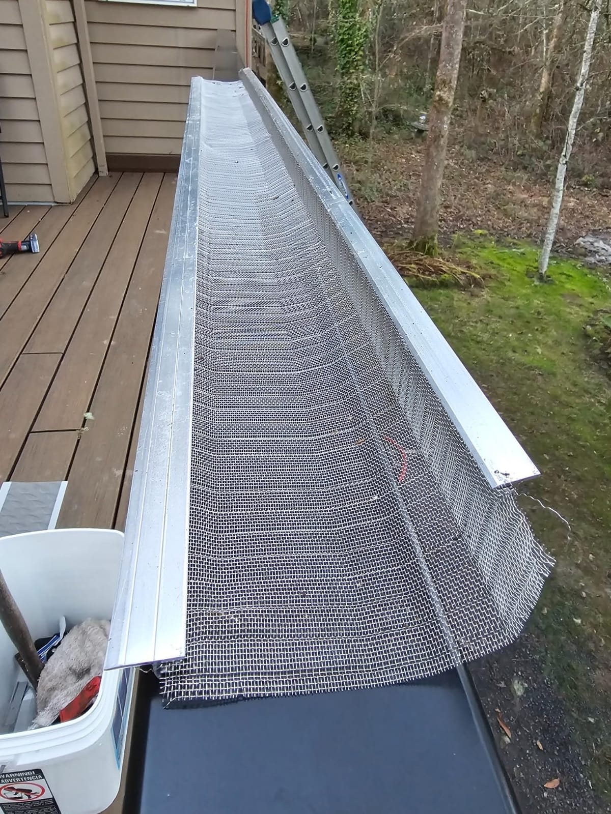 Superior Gutter Guards | NEW Raised Stainless-Steel Screen Technology Gutter Cover, DIY Constructed. Fits any Traditional 5-inch Gutter - 48FT Kit customer photo 2