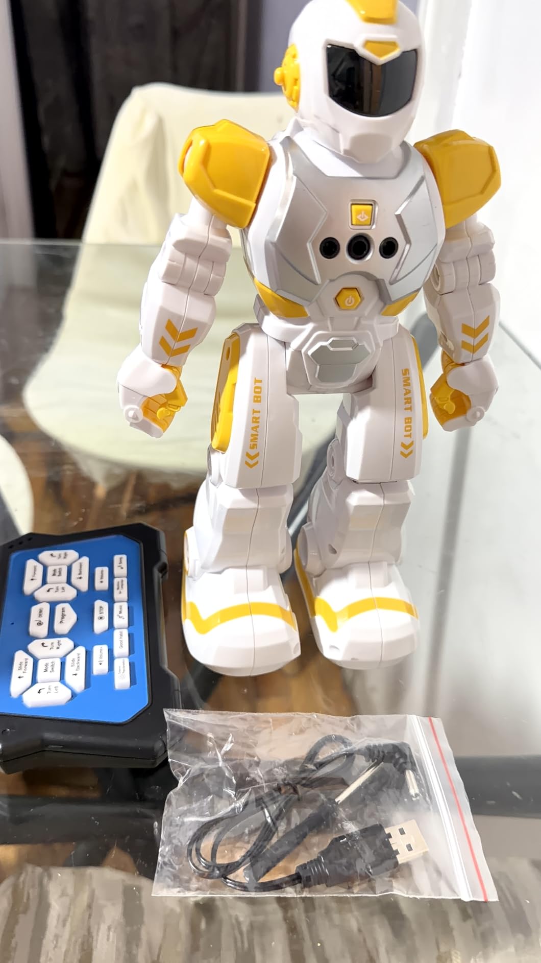 KingsDragon Robots Toy for Kids, RC Robot Gesture Sensing Smart Toy | Interactive Walking Singing Dancing Programmable Robot Birthday Presents for Boys Girls Age 6 7 8 9 10 11 12 Years Old,Blue customer photo 1