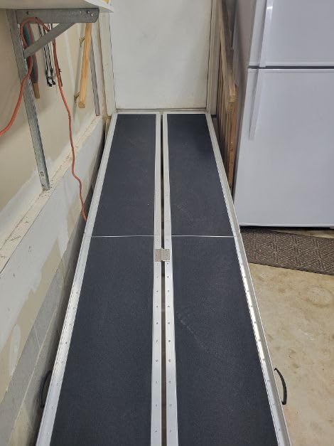 4FT Portable Wheelchair Ramp for Home Steps, Threshold Ramps for Doorways | 800 Lbs Capacity, Non-Slip Surface, Aluminum, Folding, with Handle, for Entry Curbs, for Mobility Scooters Power Wheelchair customer photo 1