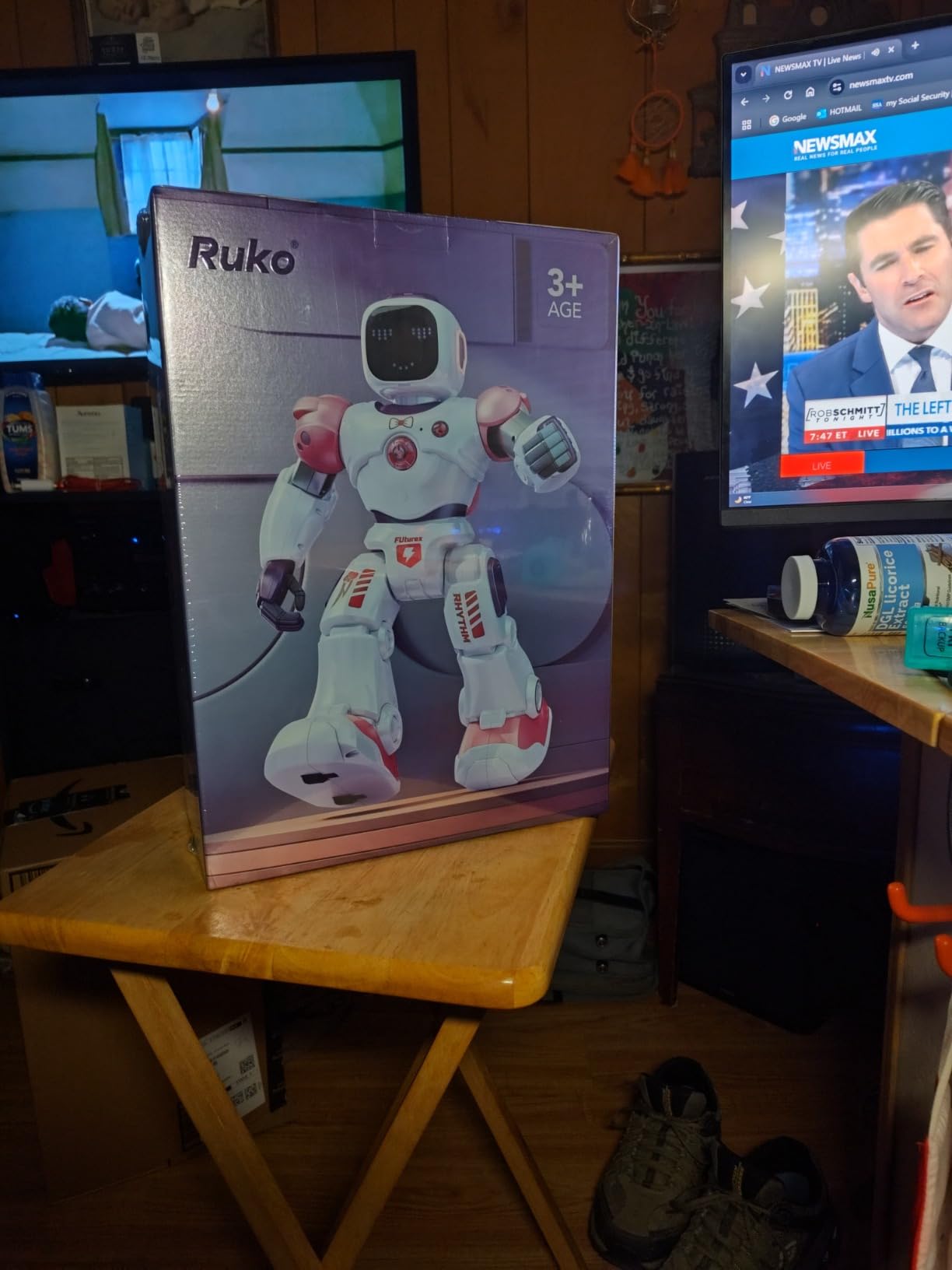 Ruko 1088 Smart Robot Toy for Kids, Large Programmable Interactive Gift | Support Remote Control & App Control & Voice Command, Birthday Gift for Boys & Girls Ages 4 5 6 7 8 9, Blue customer photo 2